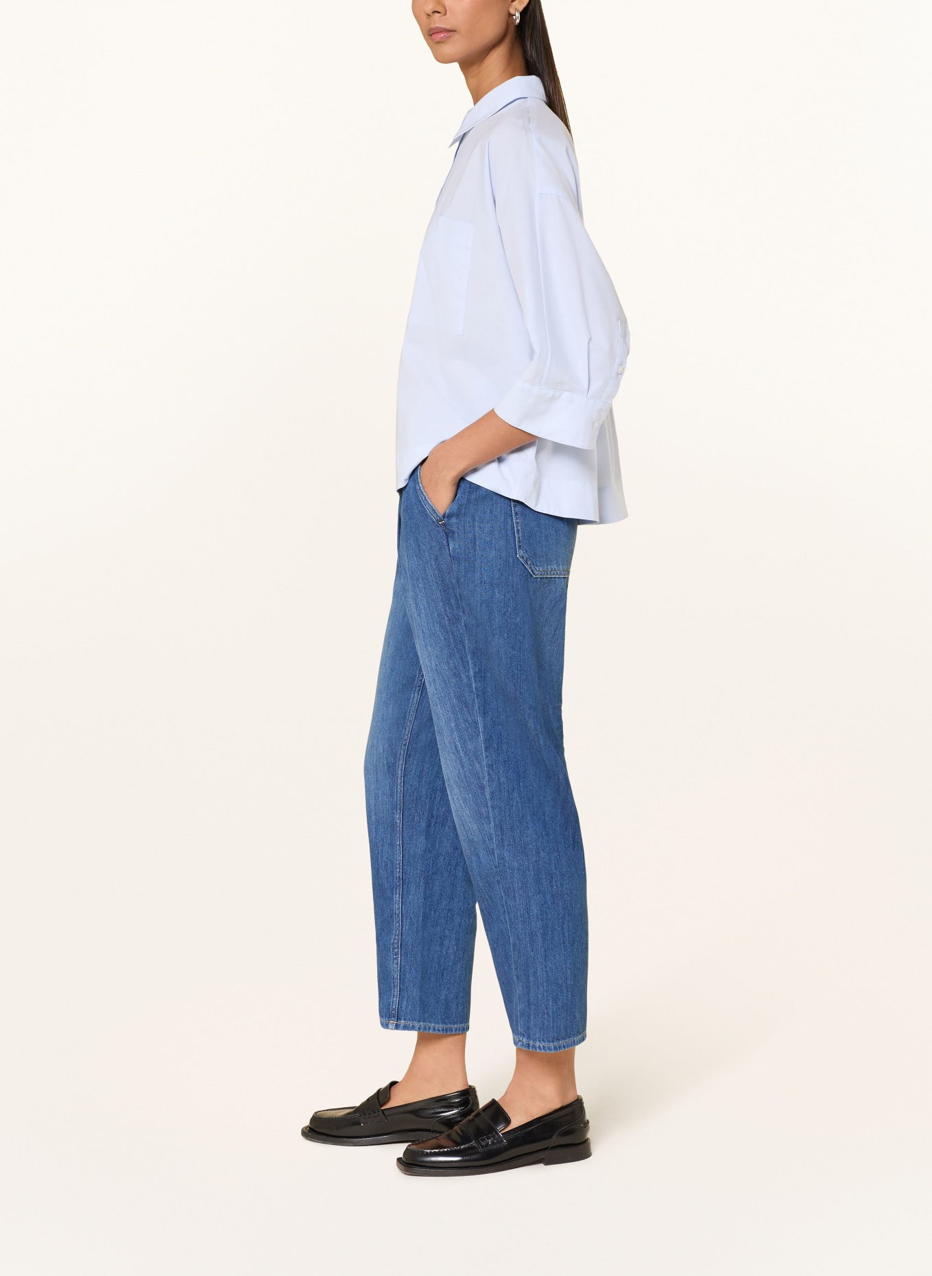 OPUS Dżinsy typu mom jeans LOLAH COMFY: 70345 mid slouchy blue