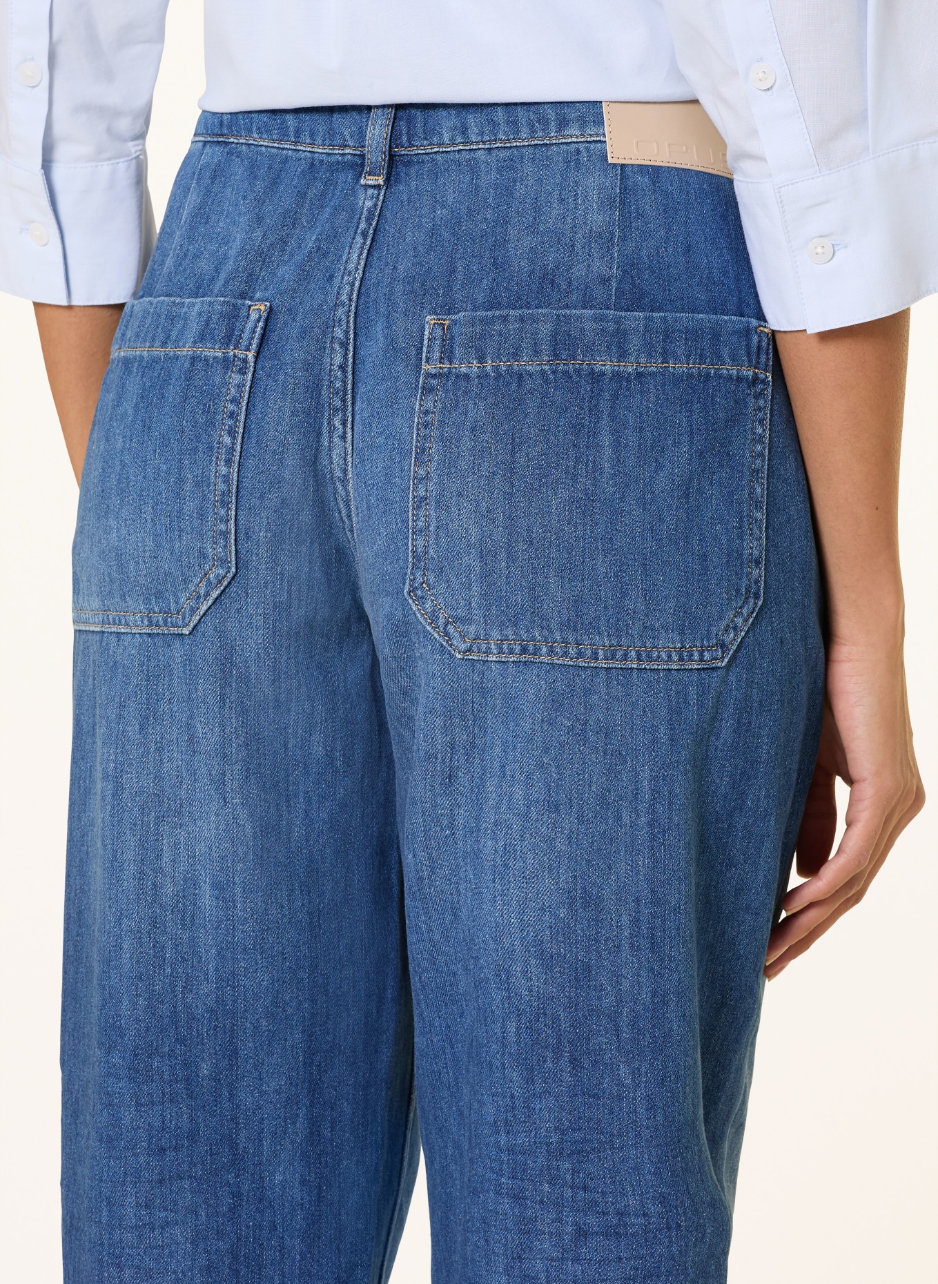 OPUS Dżinsy typu mom jeans LOLAH COMFY: 70345 mid slouchy blue