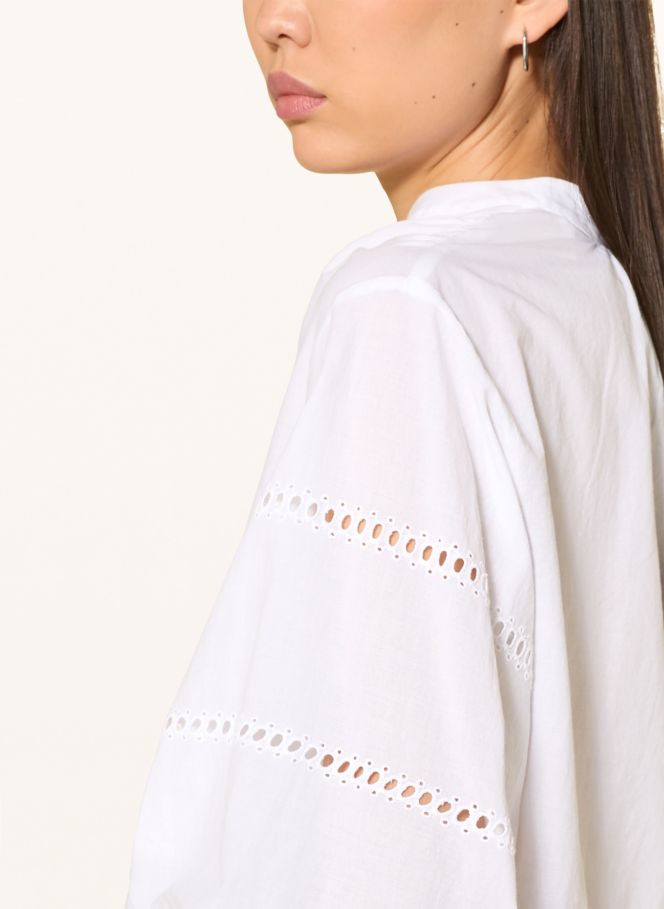 OPUS Blusenshirt FILANDRA mit Lochspitze: WEISS