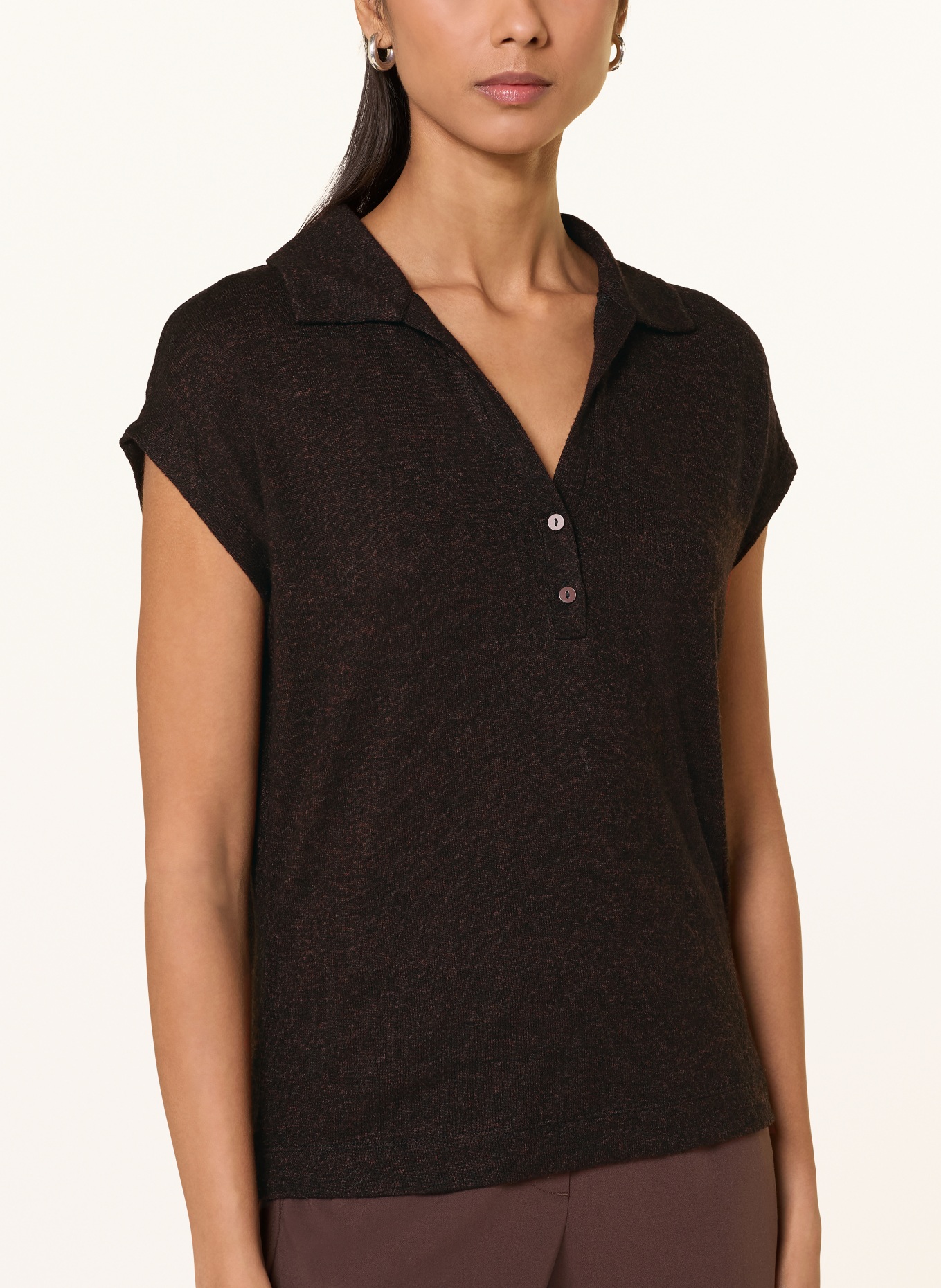 OPUS T-Shirt SOHANI: DUNKELBRAUN