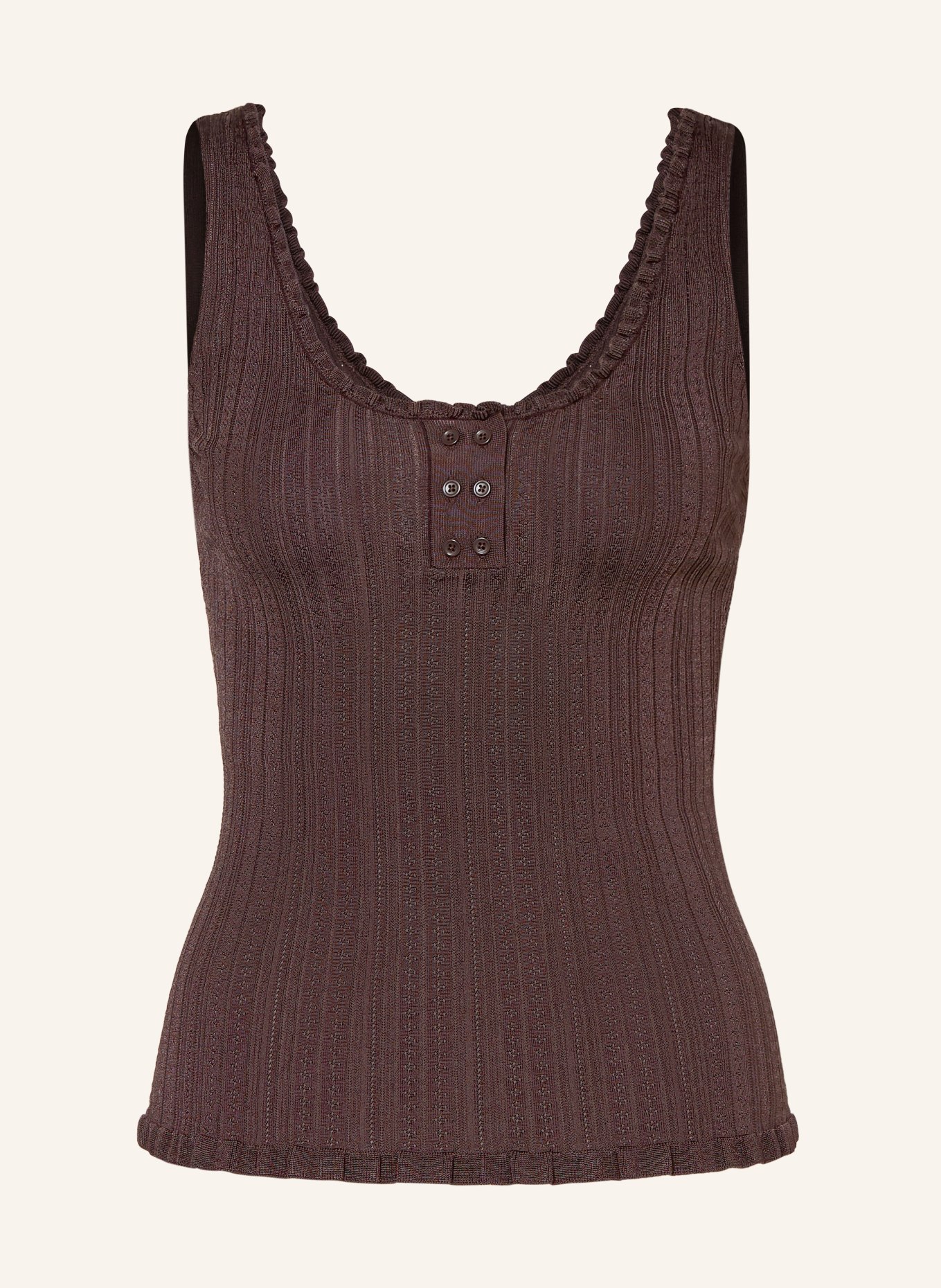 CLAUDIE PIERLOT Stricktop: DUNKELBRAUN