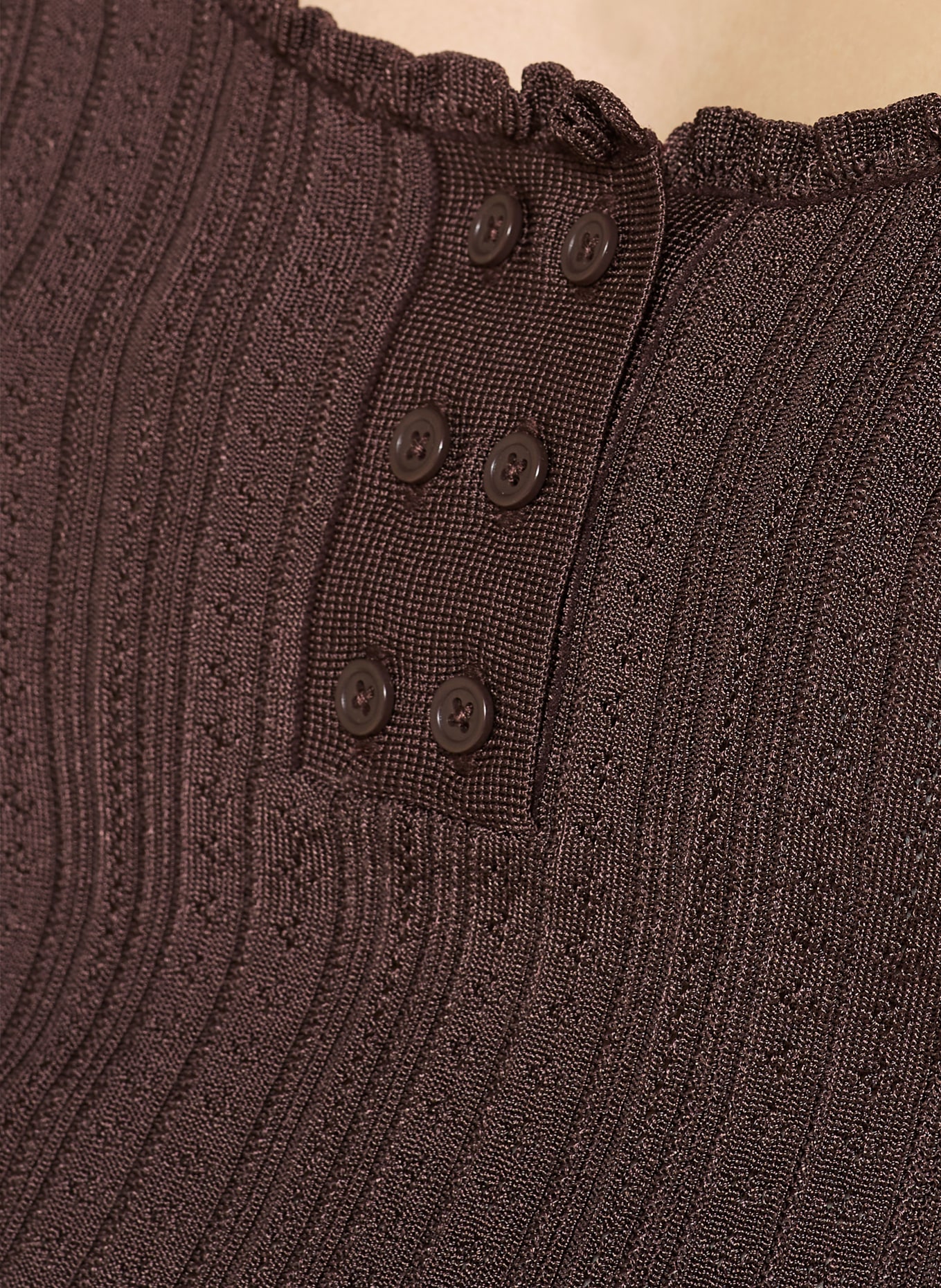 CLAUDIE PIERLOT Stricktop: DUNKELBRAUN