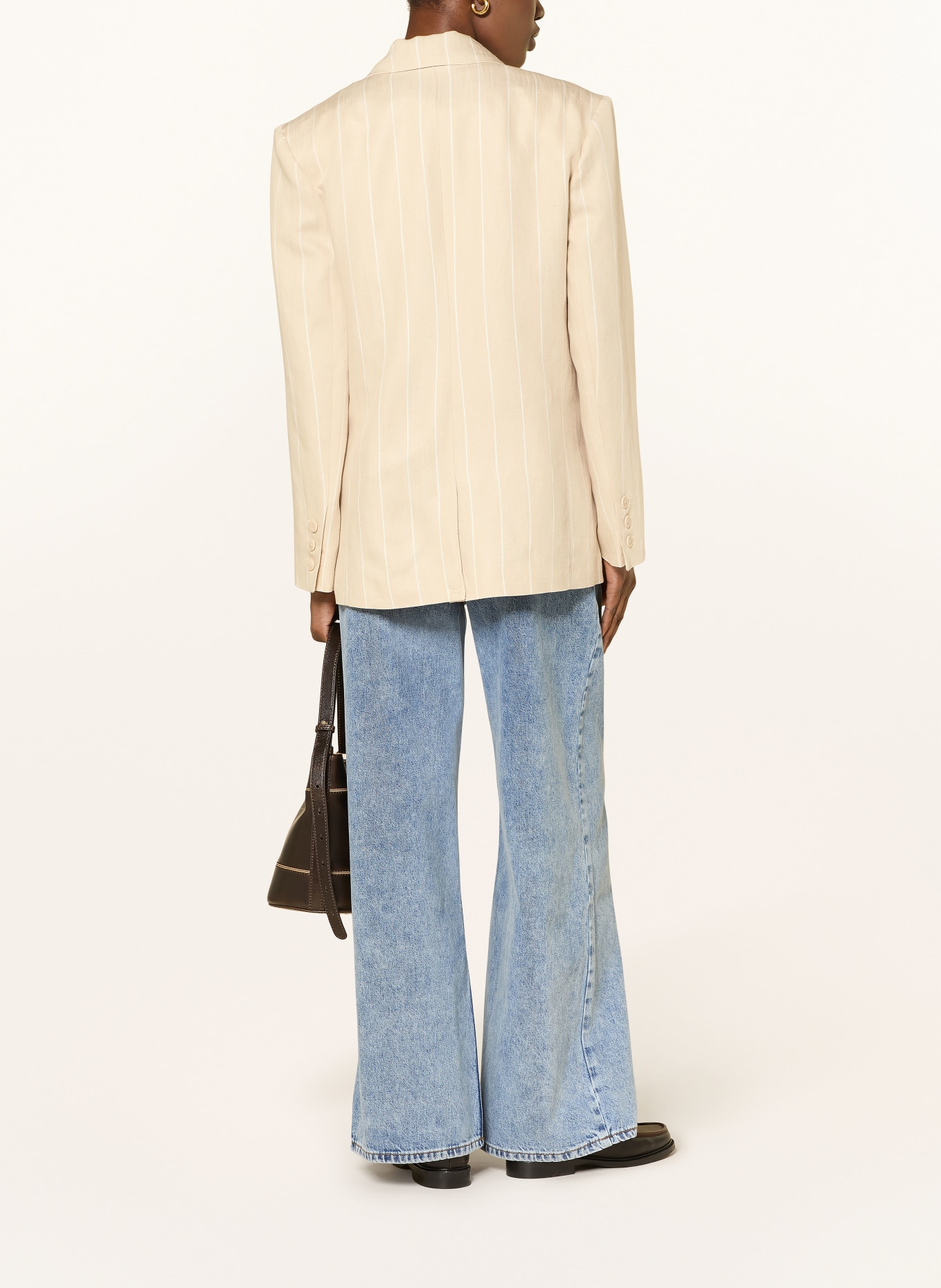 CLAUDIE PIERLOT Blazer mit Leinen: BEIGE / CREME