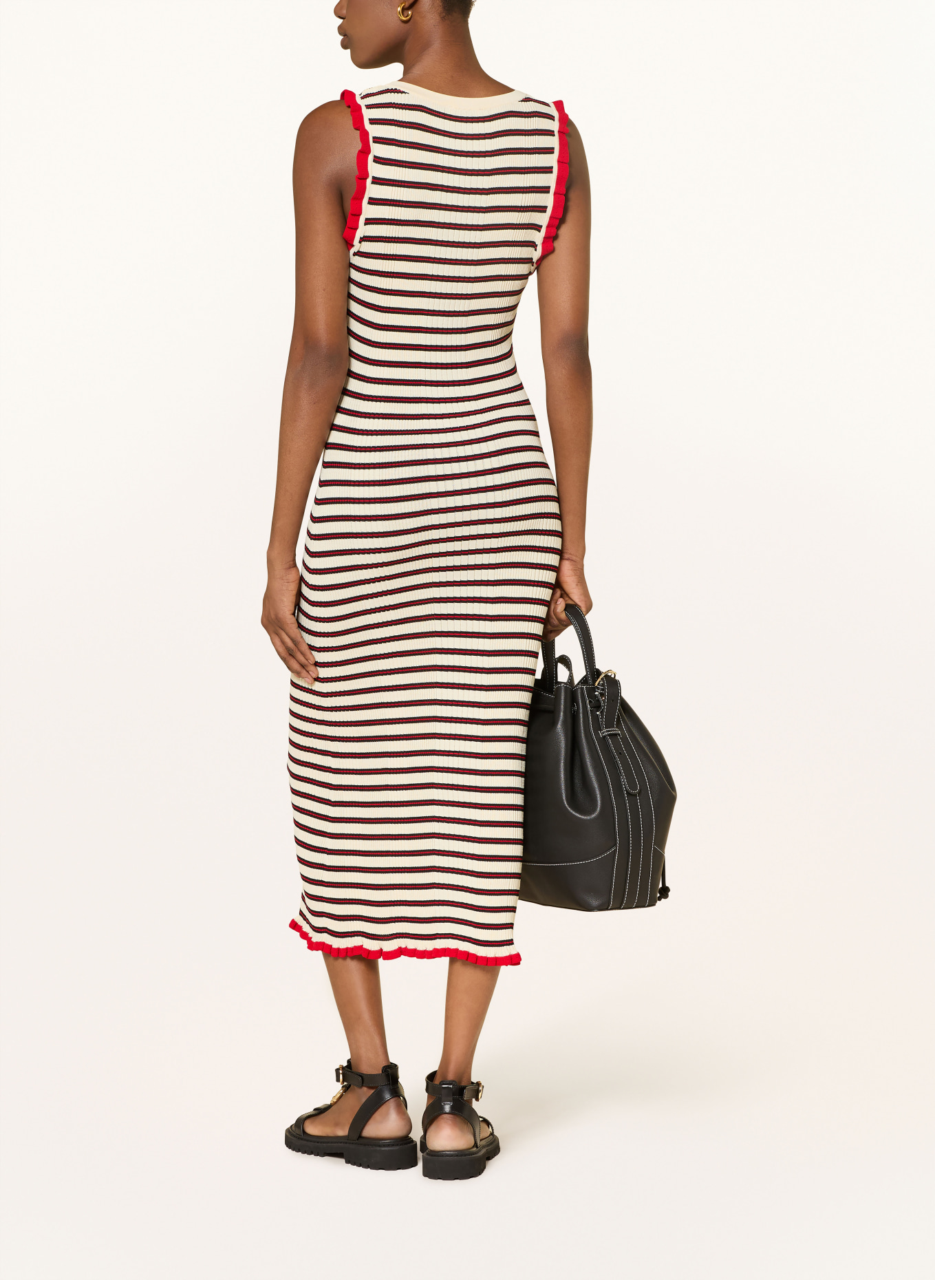 CLAUDIE PIERLOT Sukienka MIAZAKI: CZERWONY / ECRU / CZARNY