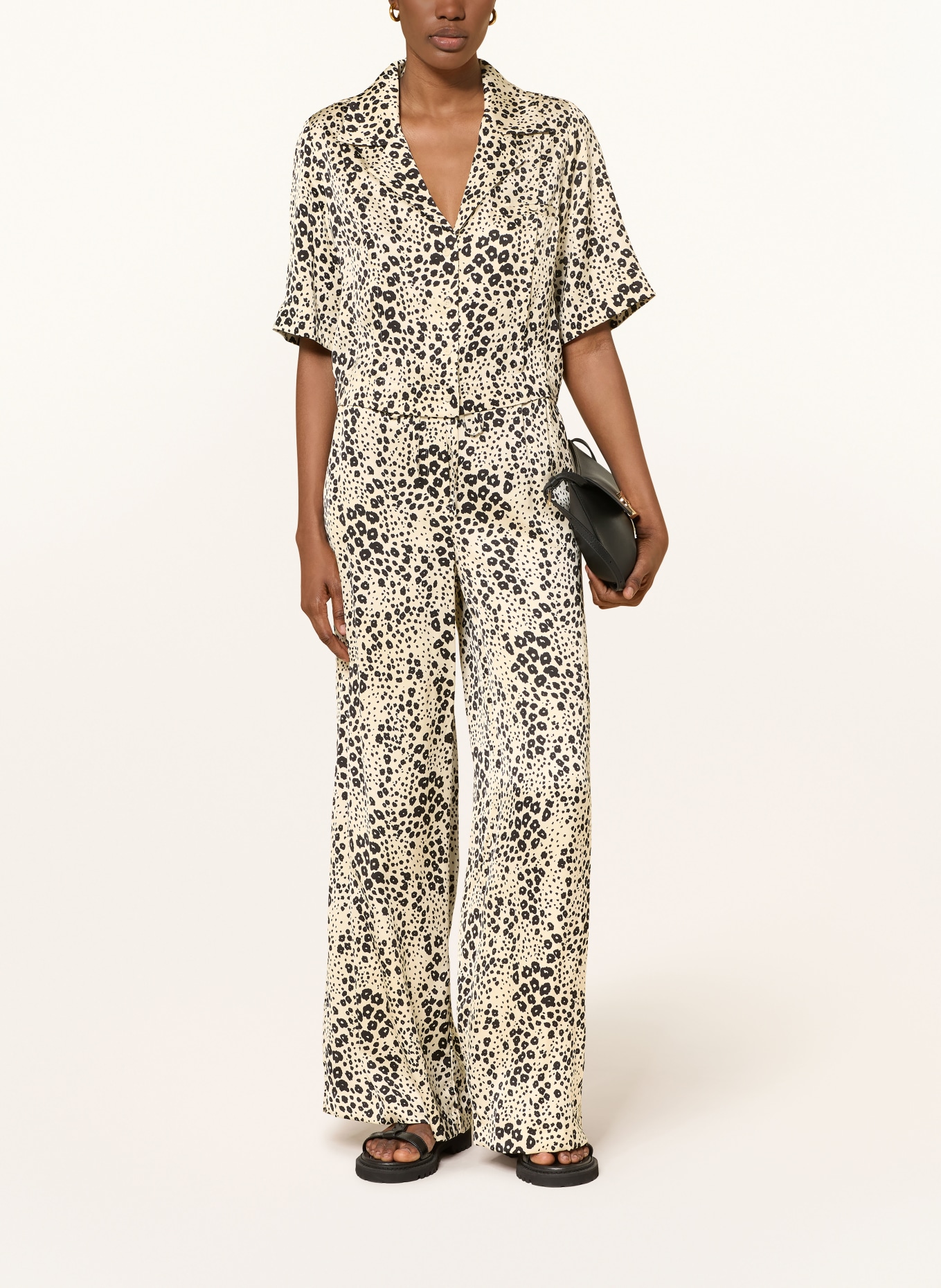 CLAUDIE PIERLOT Bluzka CALIALEO: KREMOWY / CZARNY