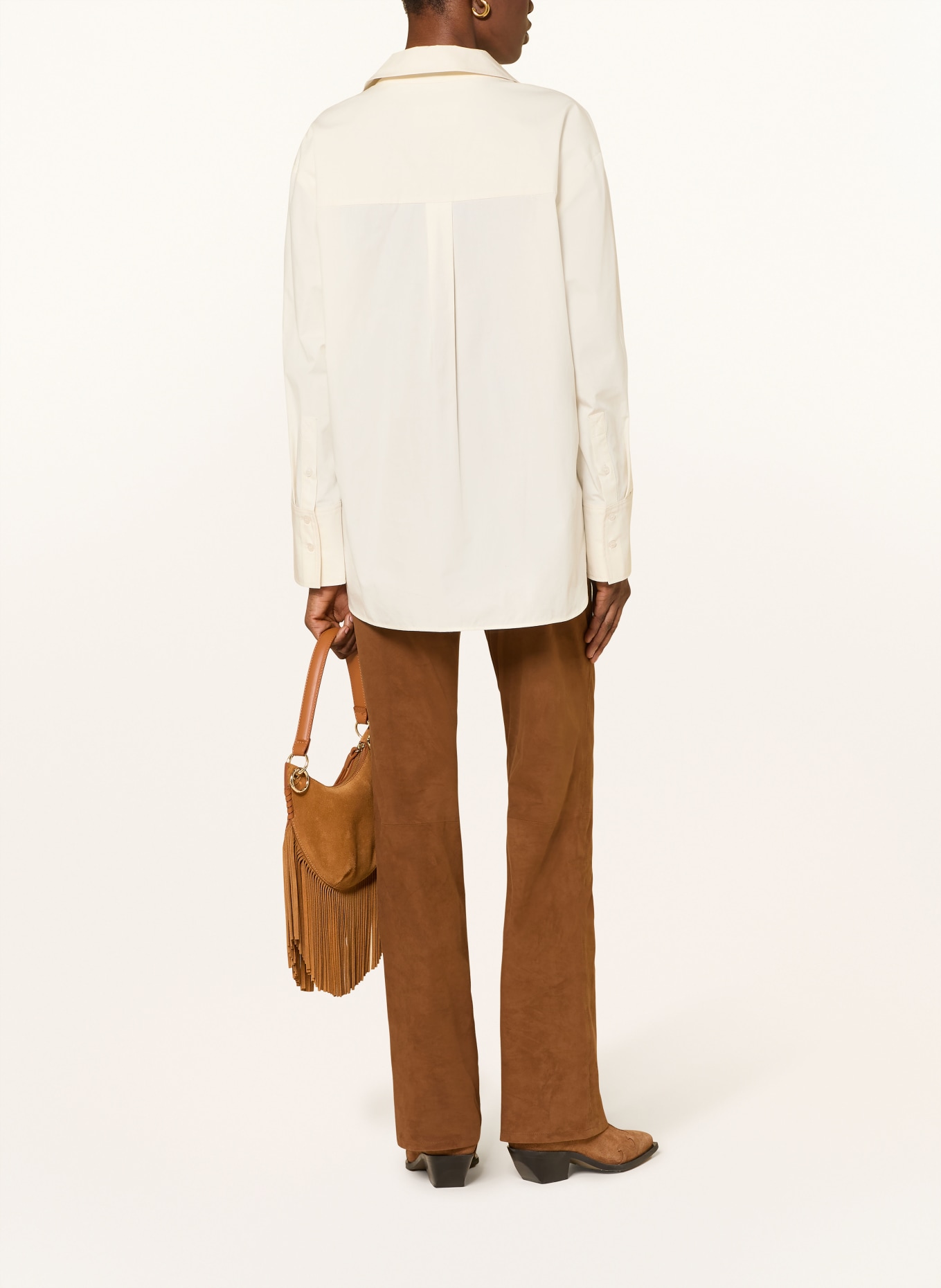 ba&sh Blusenshirt mit Schmucksteinen: ECRU