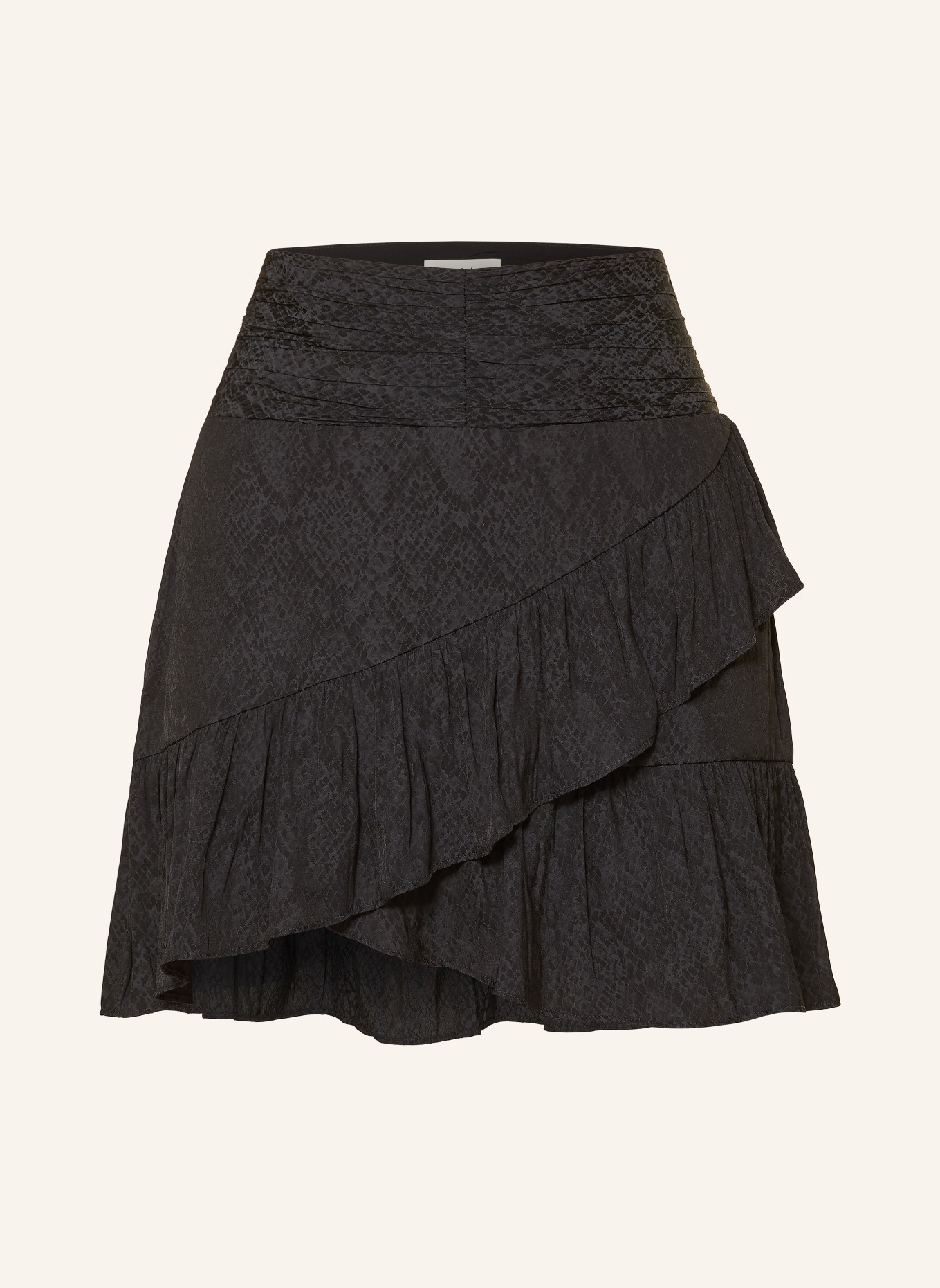 ba&sh Rock RINO mit Rüschen: DUNKELGRAU / SCHWARZ