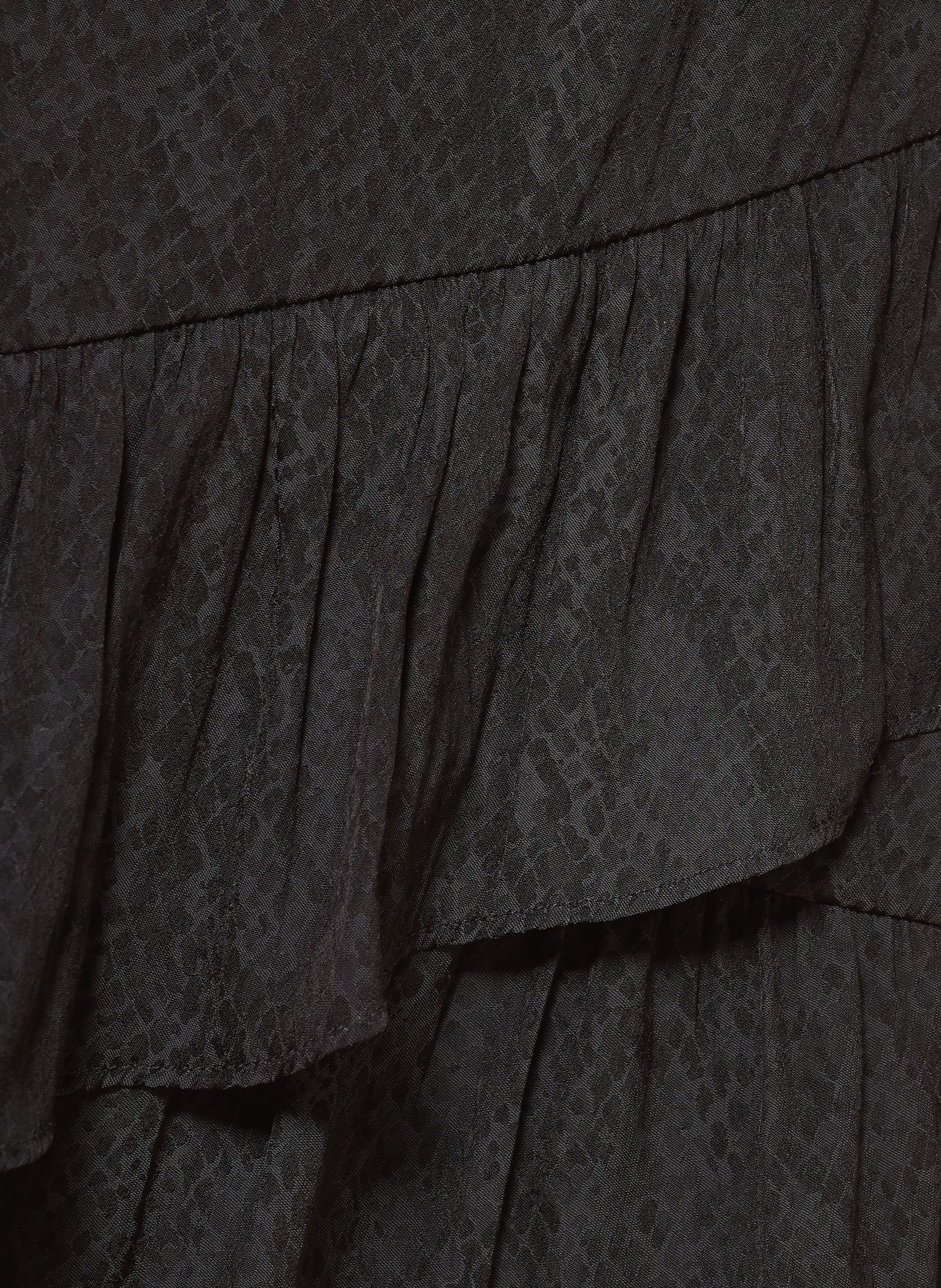 ba&sh Rock RINO mit Rüschen: DUNKELGRAU / SCHWARZ