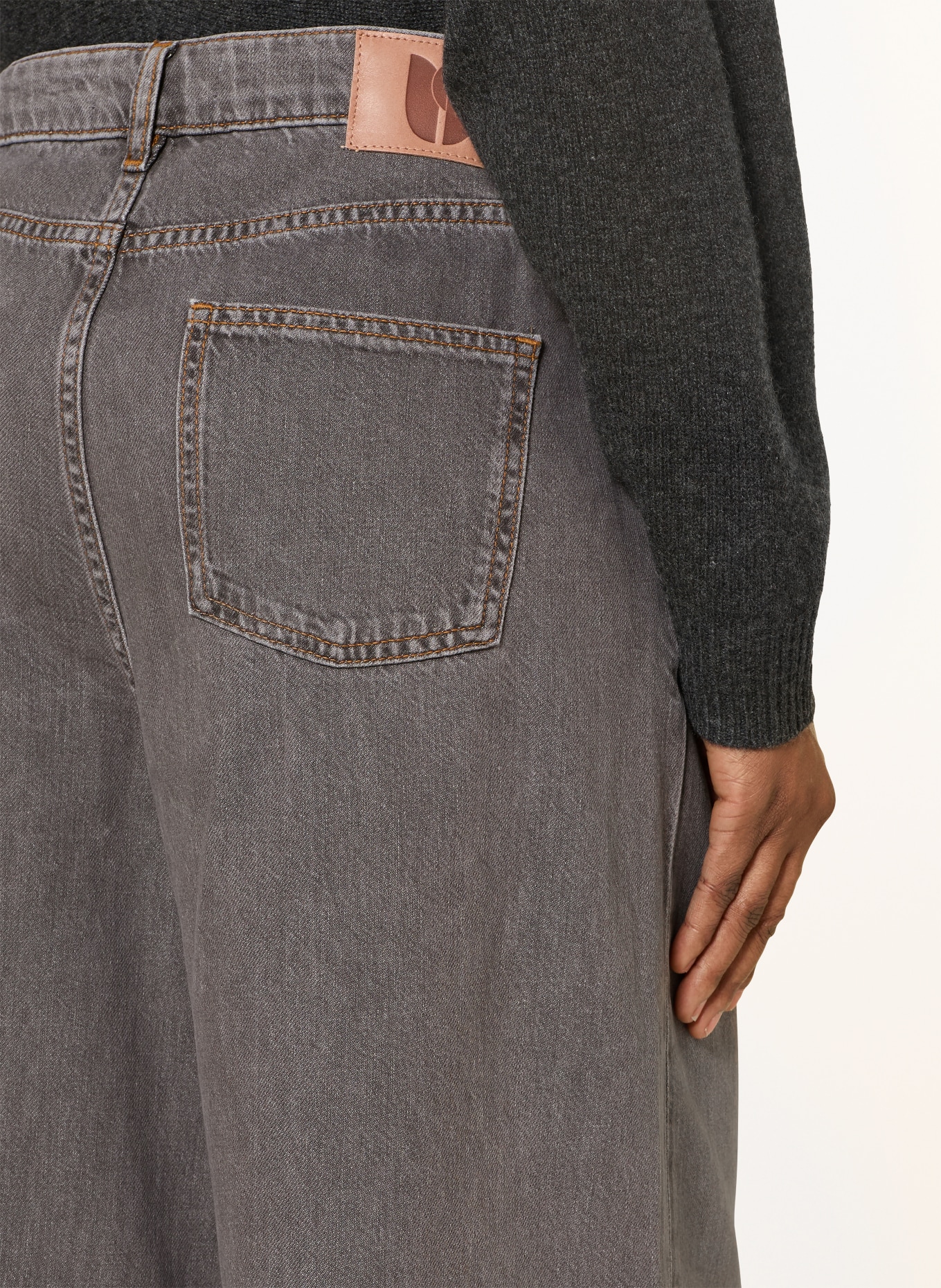 ba&sh Wide Leg Jeans YUSC: BLACK BLACKSTONE