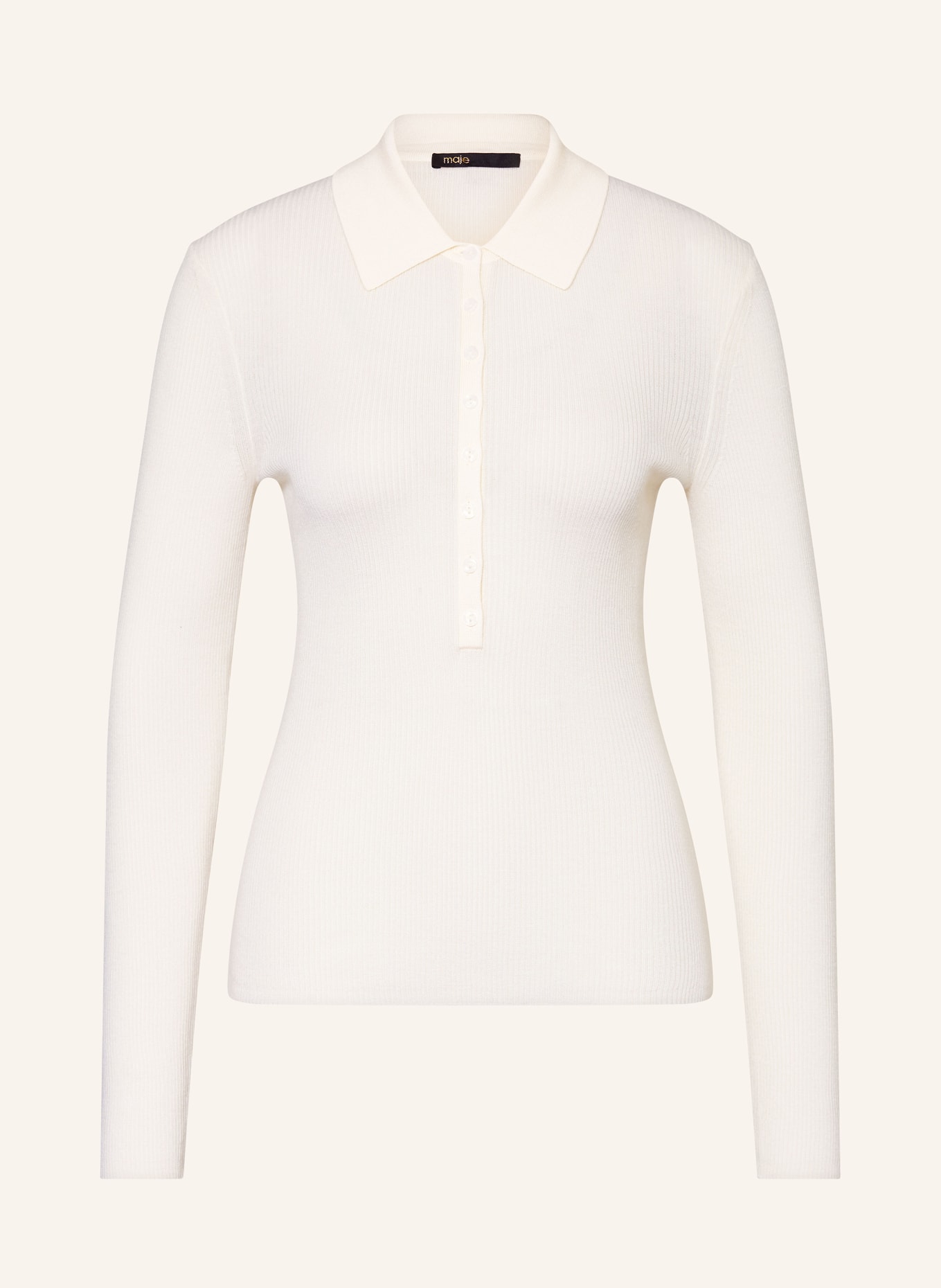 maje Dzianinowa koszulka polo: BIAŁY