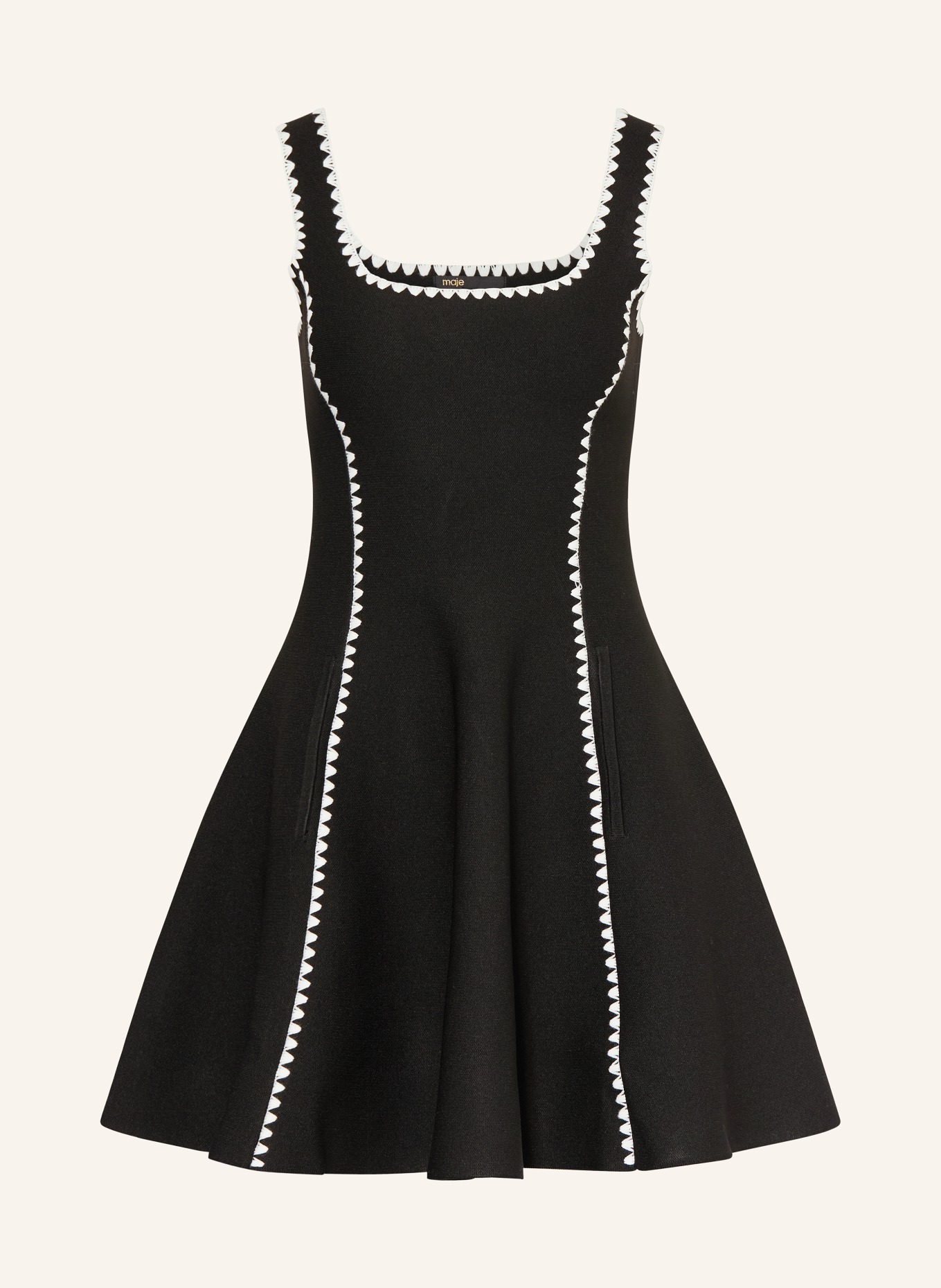 maje Sukienka RUSSELINO: CZARNY / BIAŁY