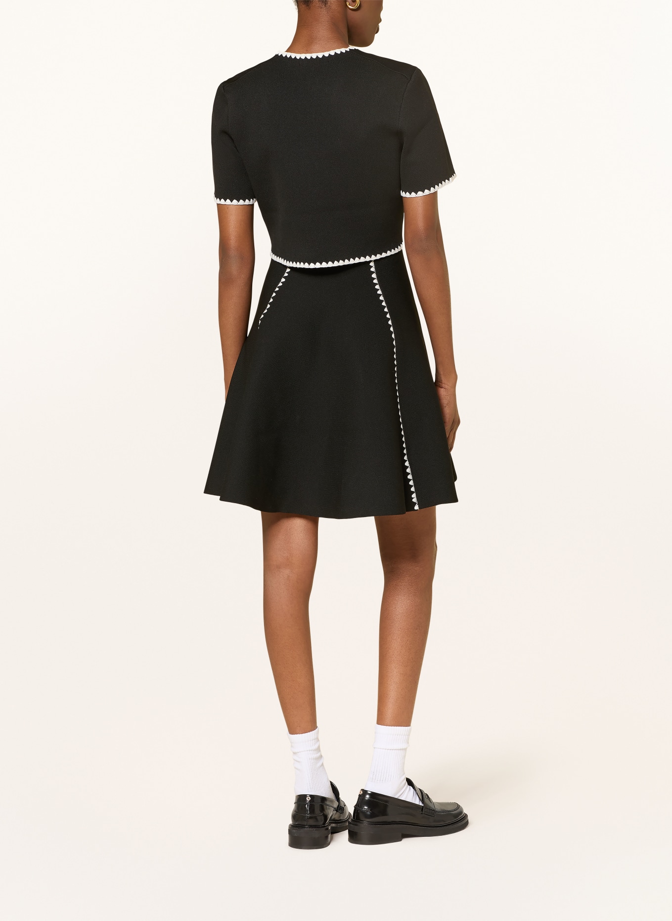 maje kardigan: CZARNY / BIAŁY