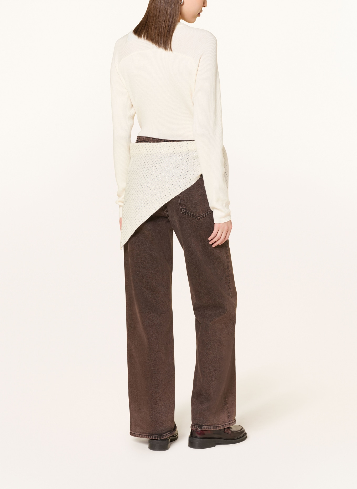 maje Sweter z kamieniami ozdobnymi: ECRU