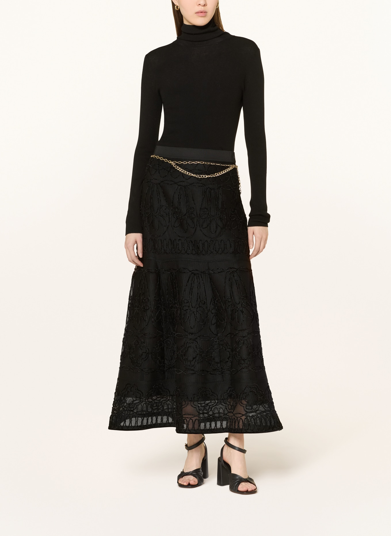 maje Mesh-Rock: SCHWARZ