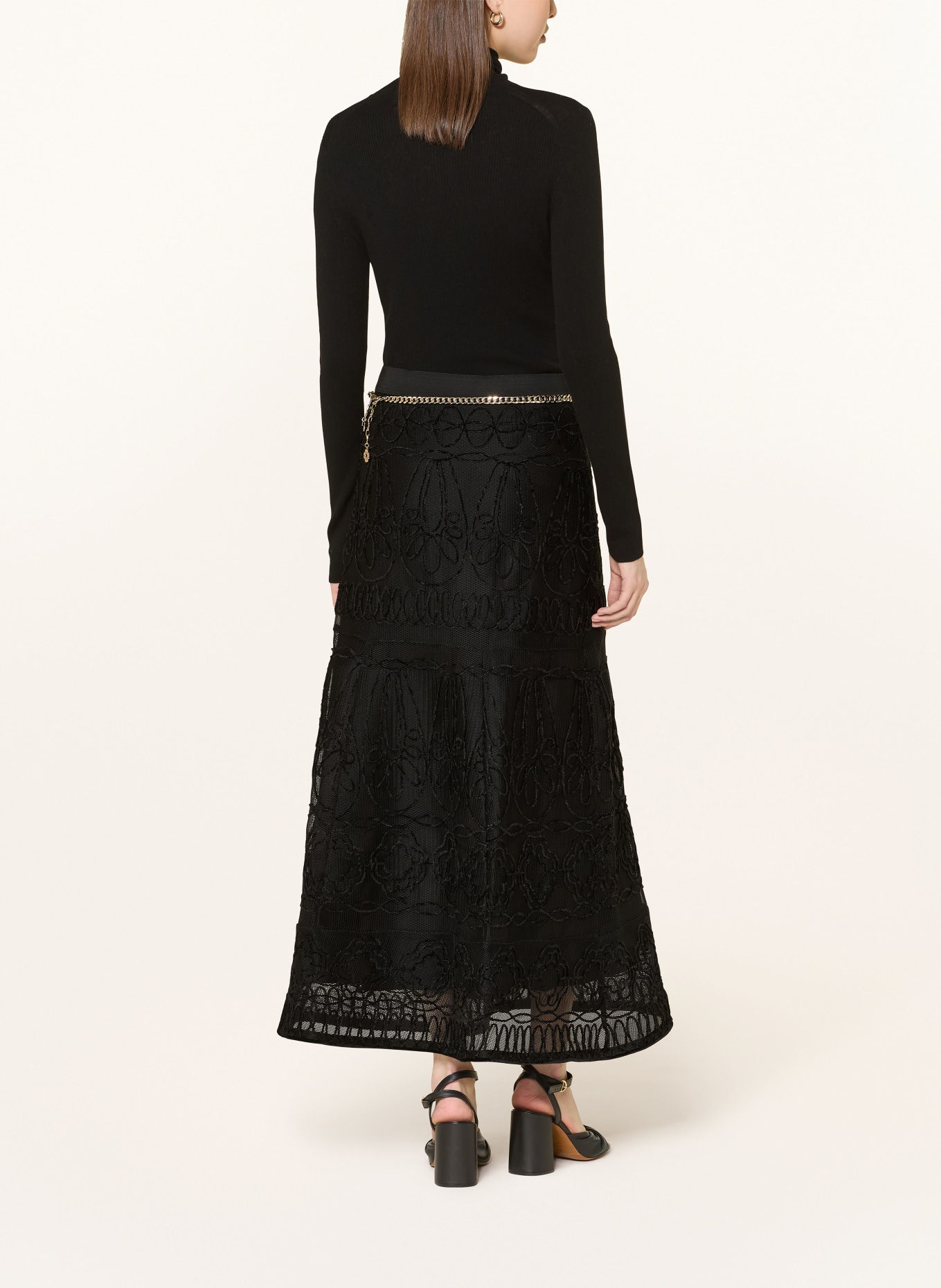 maje Mesh-Rock: SCHWARZ