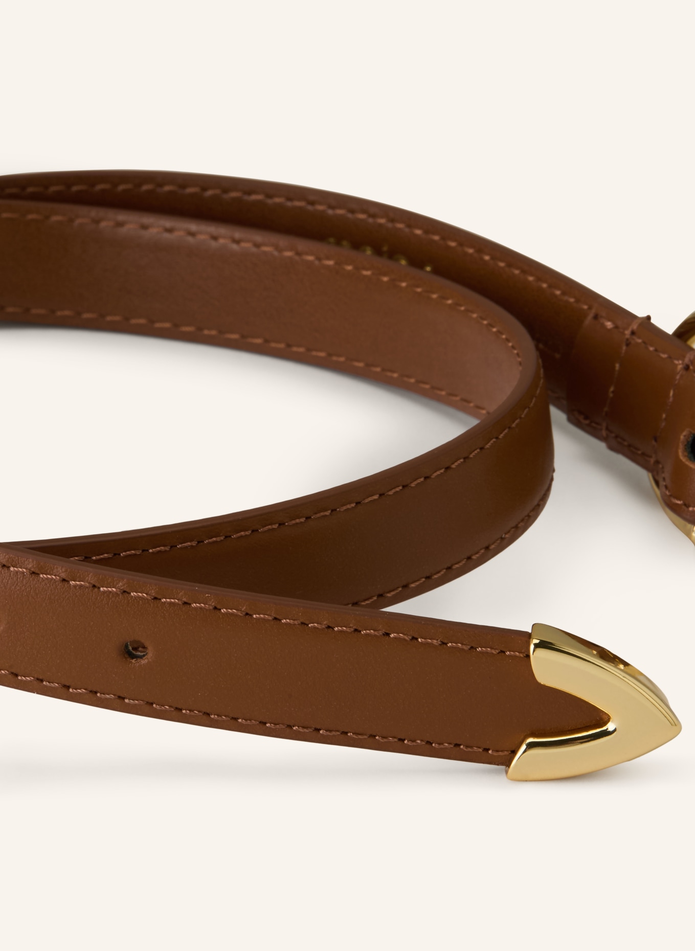 maje Ledergürtel: BRAUN / GOLD