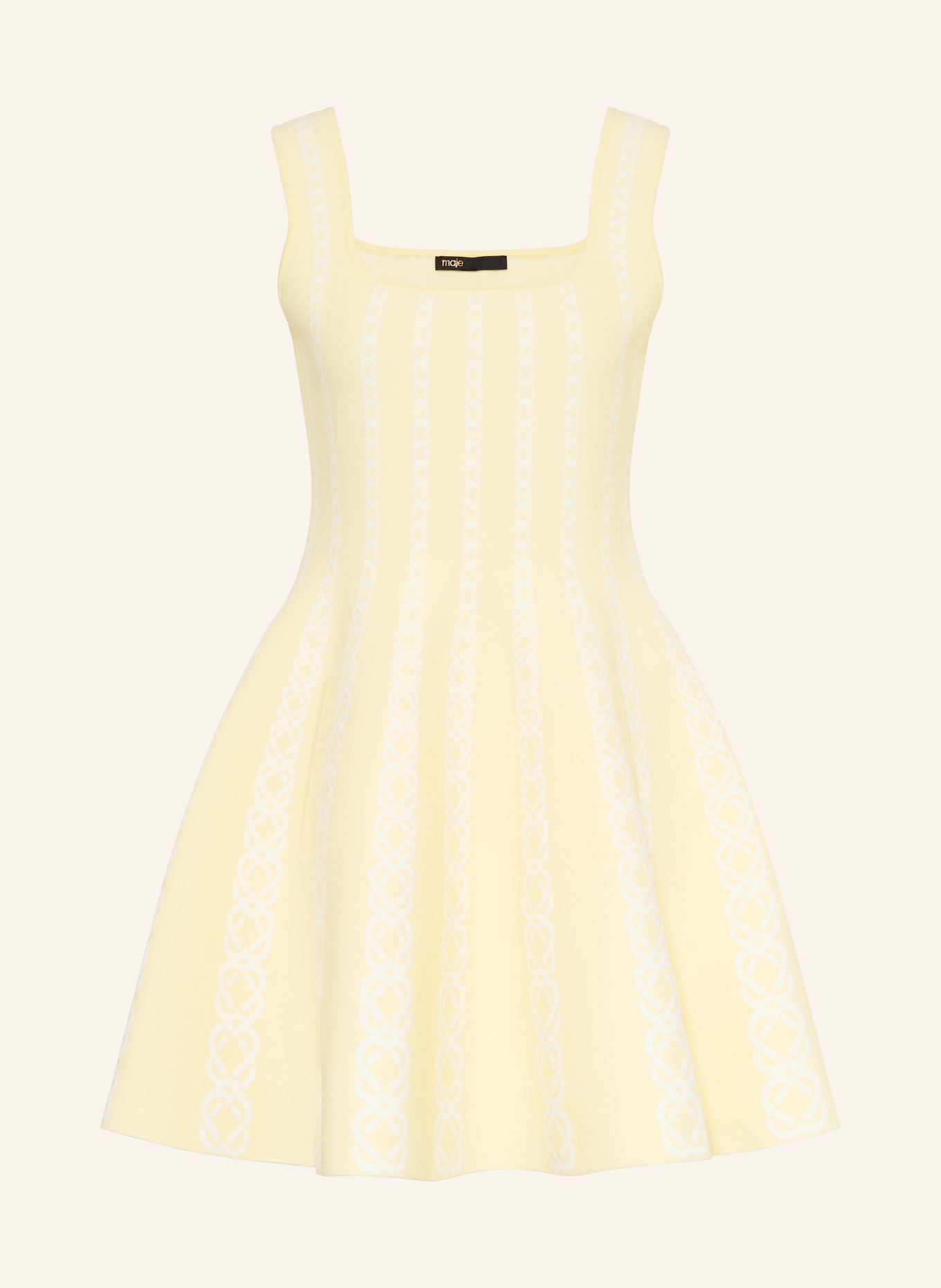 maje sukienka: JASNOŻÓŁTY / BIAŁY