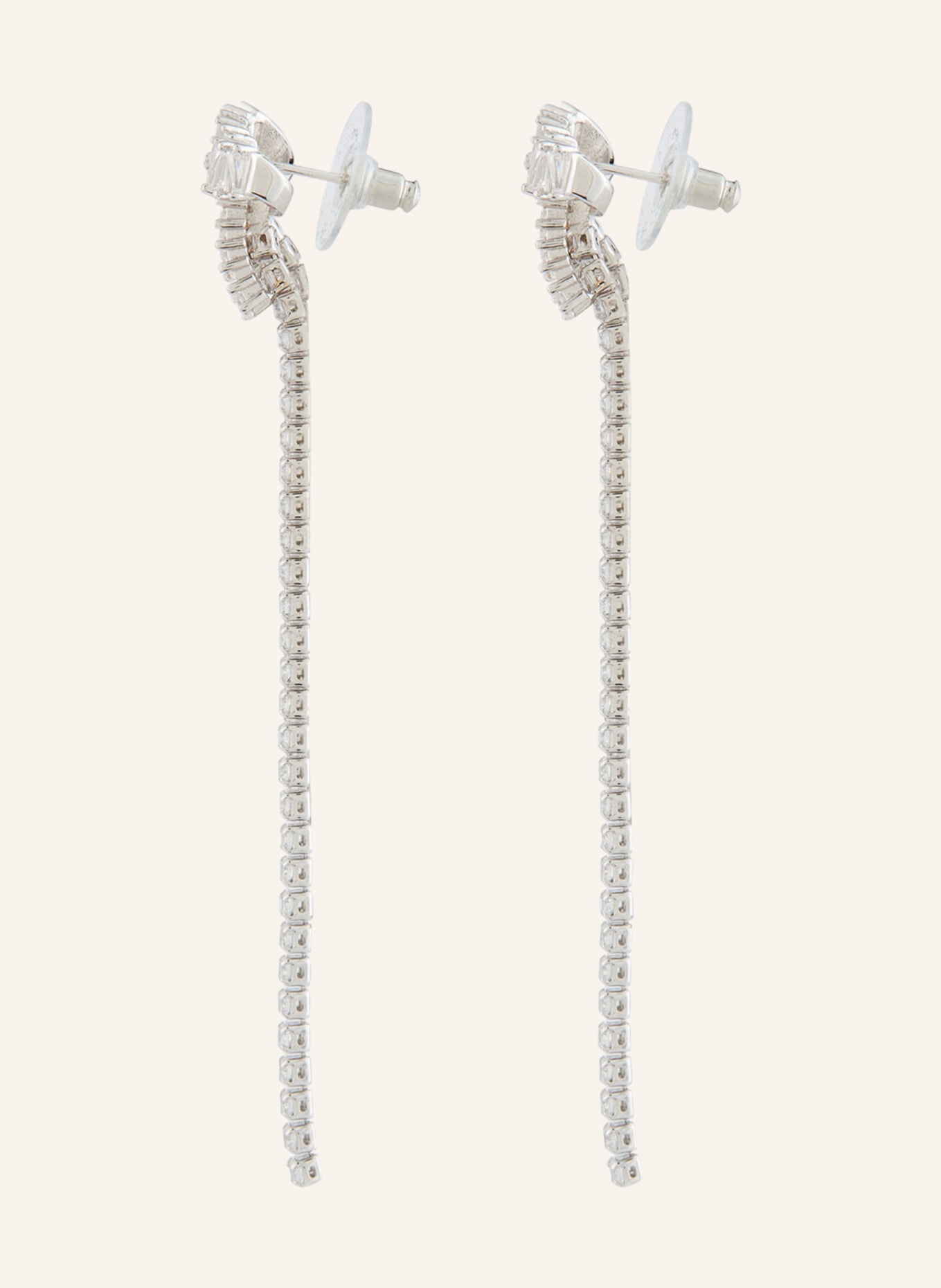 maje Ohrhänger: SILBER / WEISS