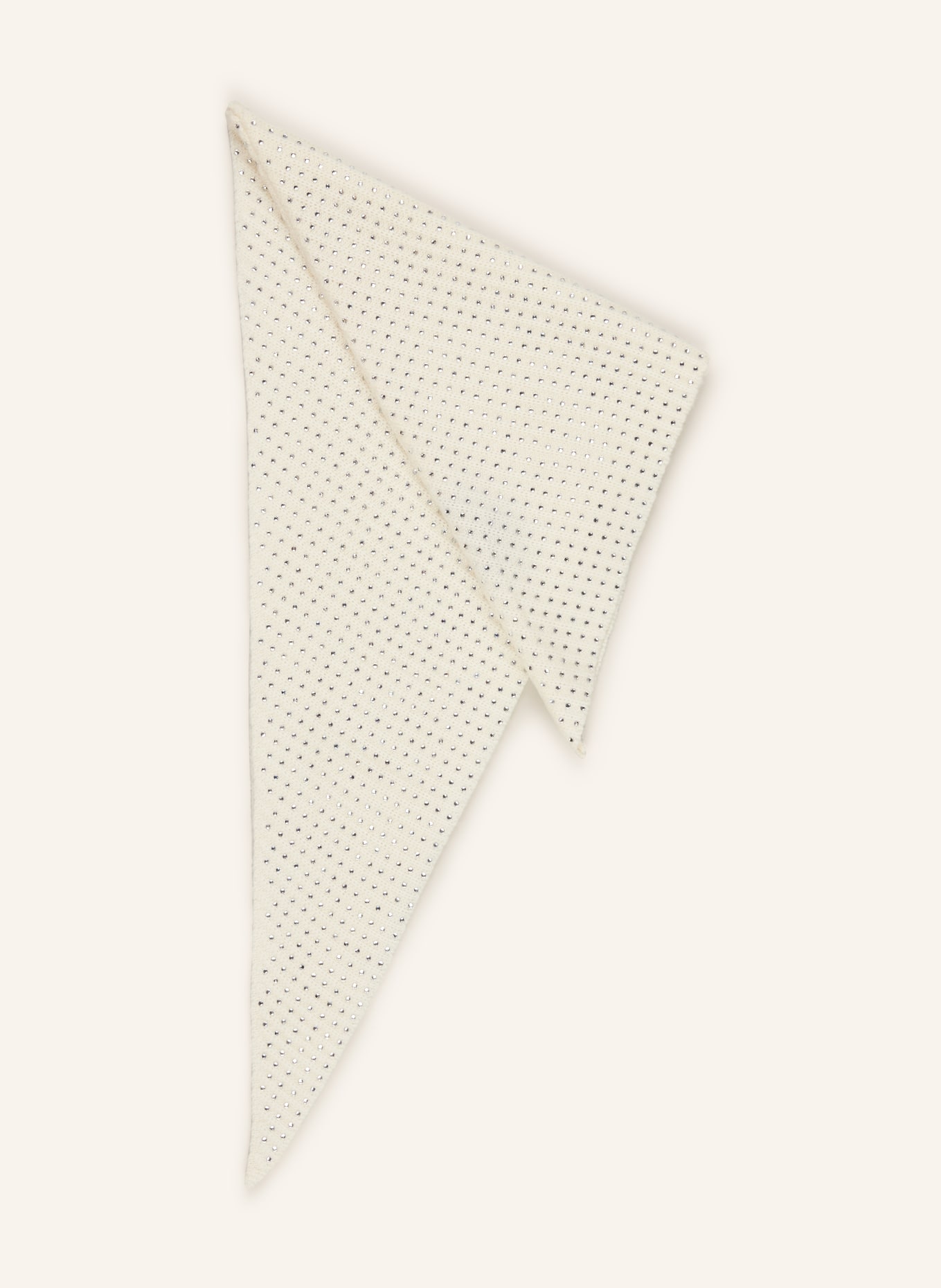 maje Dreieckstuch mit Schmucksteinen: ECRU