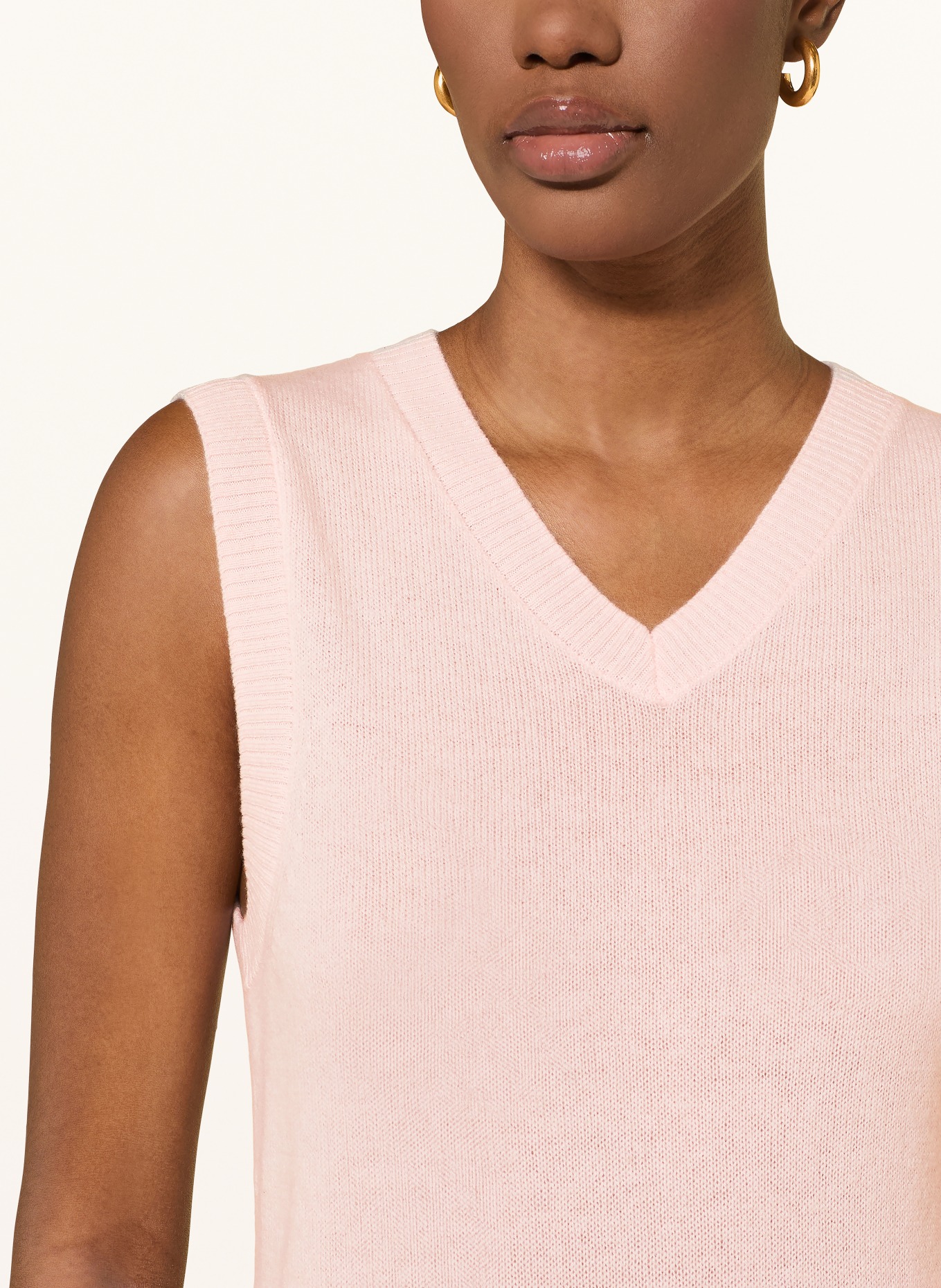 SANDRO Pullunder mit Cashmere: HELLROSA