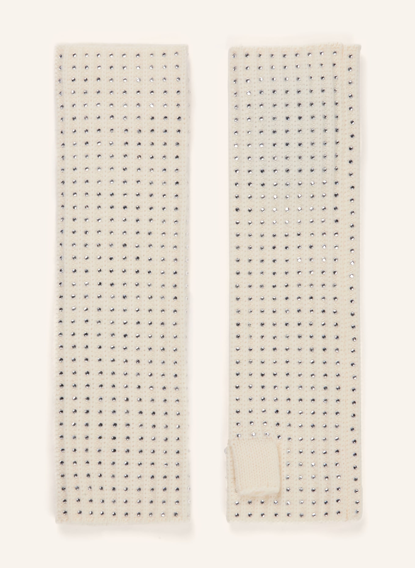 maje Stulpen mit Schmucksteinen: CREME