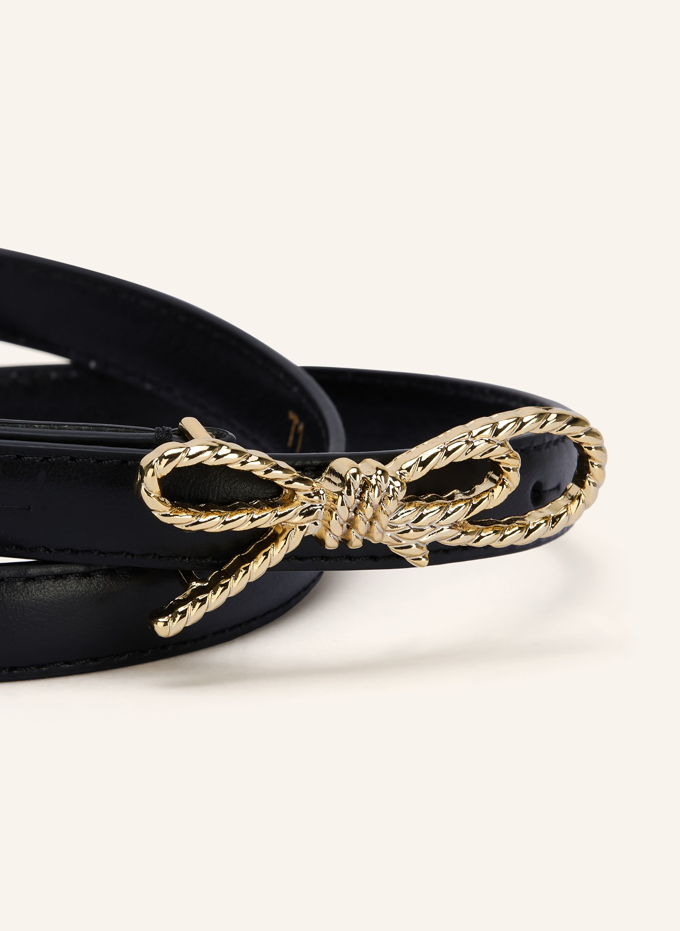 CLAUDIE PIERLOT skórzany pasek: CZARNY