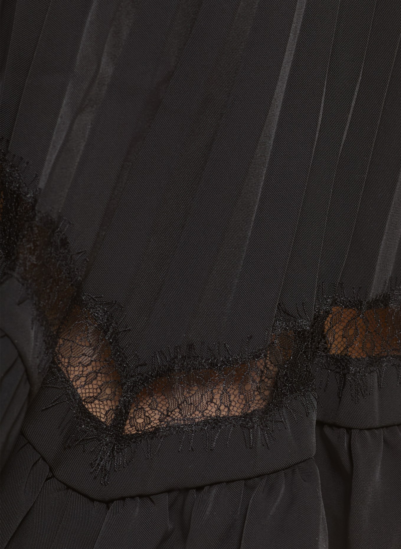 CLAUDIE PIERLOT Spódnica z plisami i falbanami: CZARNY