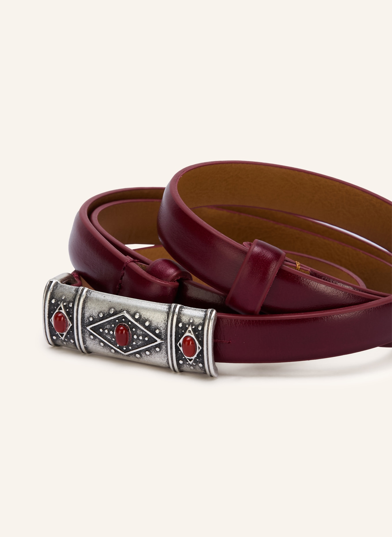 ba&sh Ledergürtel BONDY: DUNKELROT