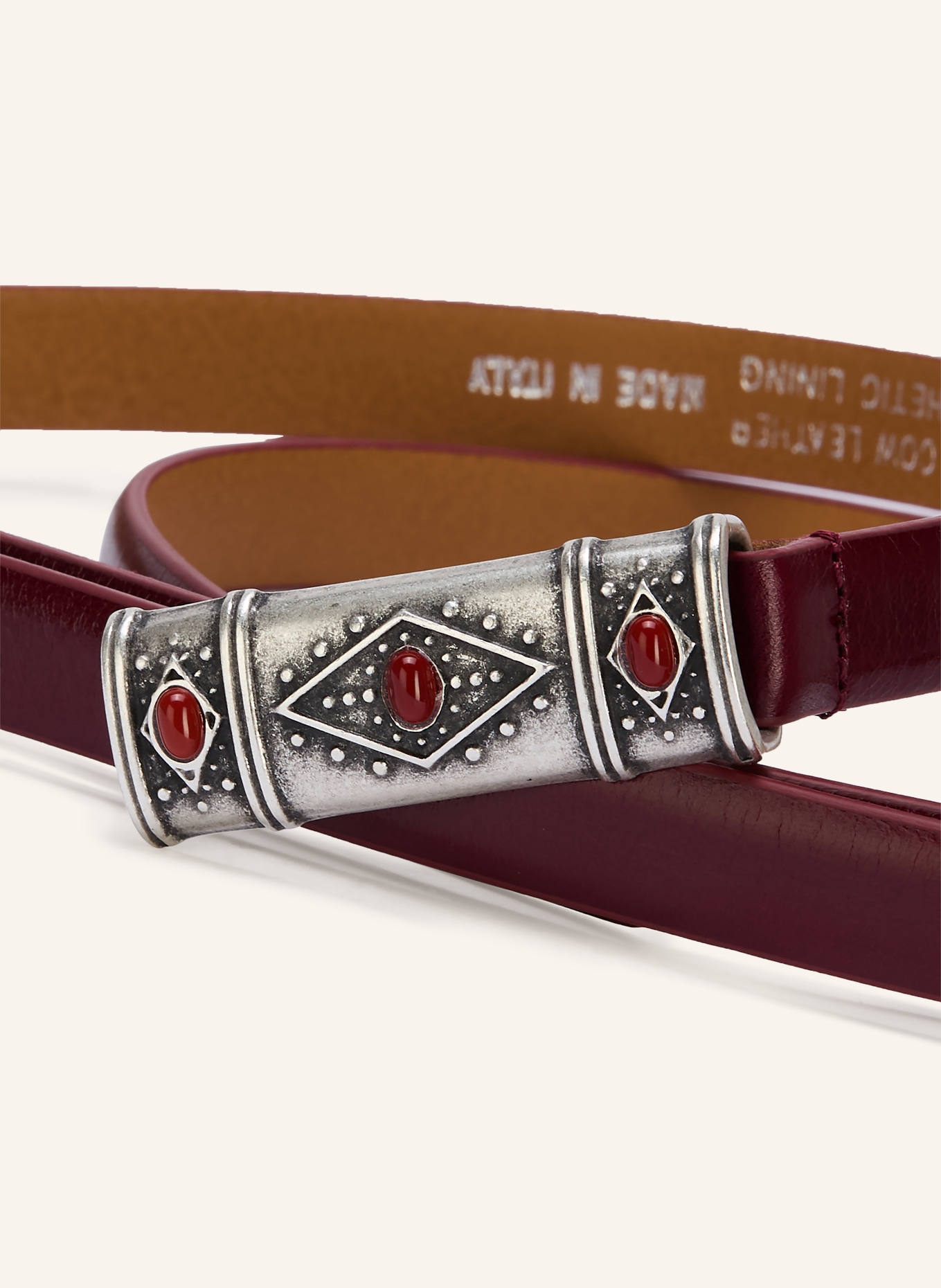 ba&sh Ledergürtel BONDY: DUNKELROT