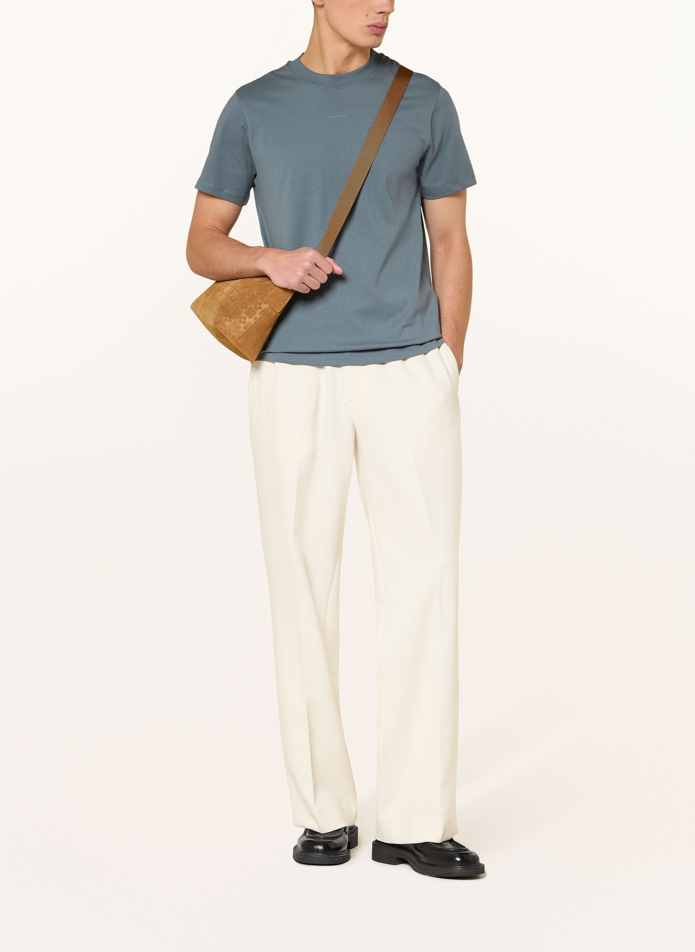 SANDRO koszulka: SZARONIEBIESKI