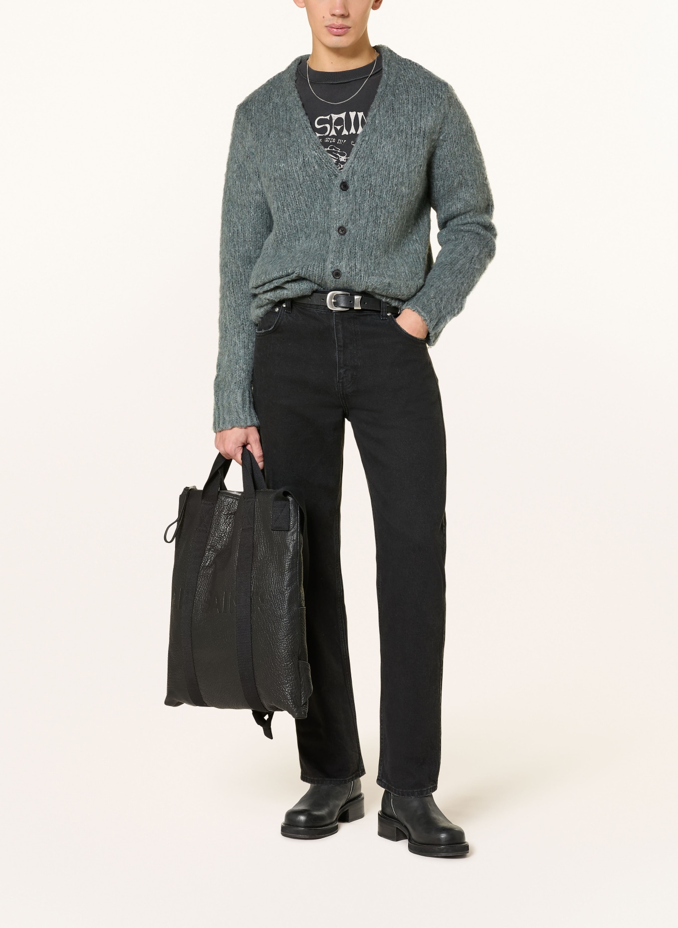 ALLSAINTS Strickjacke TOBIE: PETROL