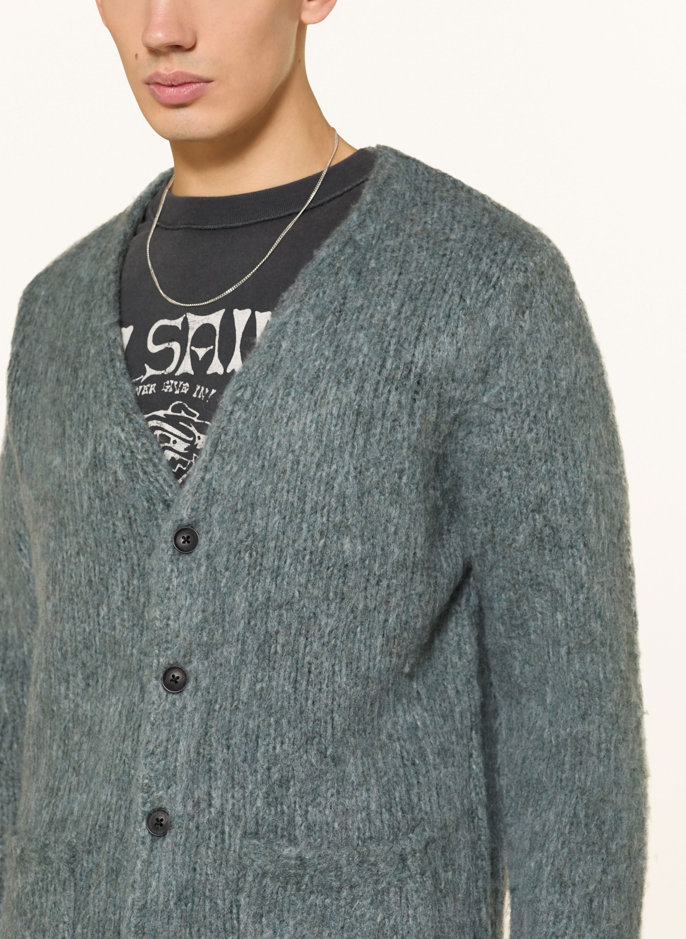 ALLSAINTS Strickjacke TOBIE: PETROL