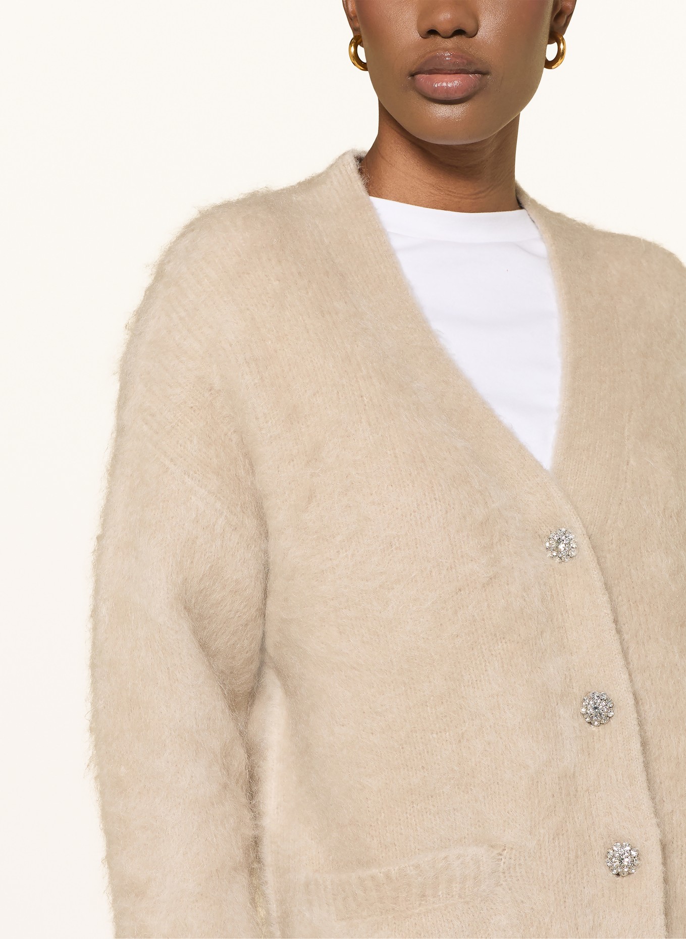 ALLSAINTS Strickjacke RUBI mit Mohair: BEIGE