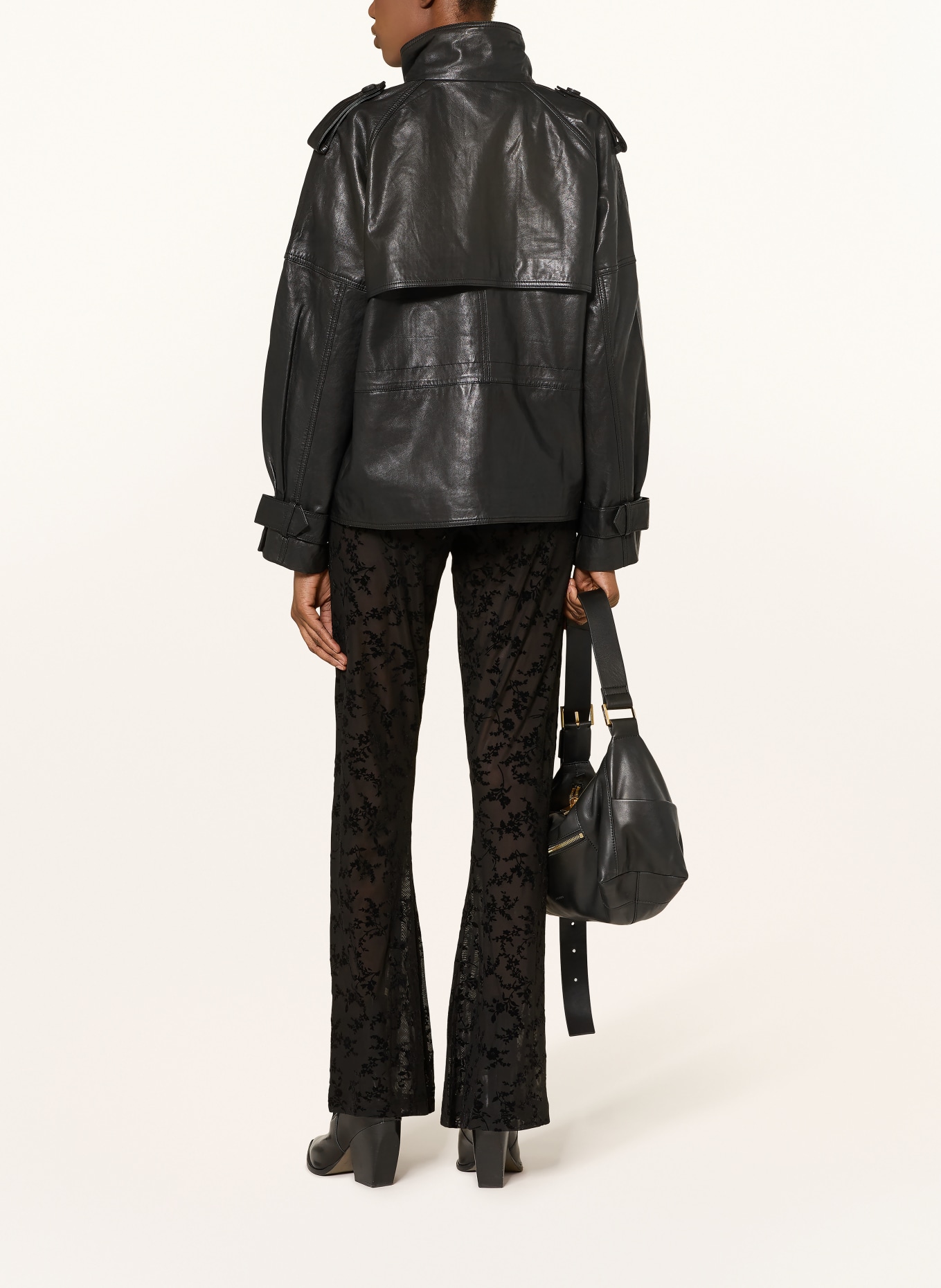 ALLSAINTS Lederjacke SERNE: SCHWARZ