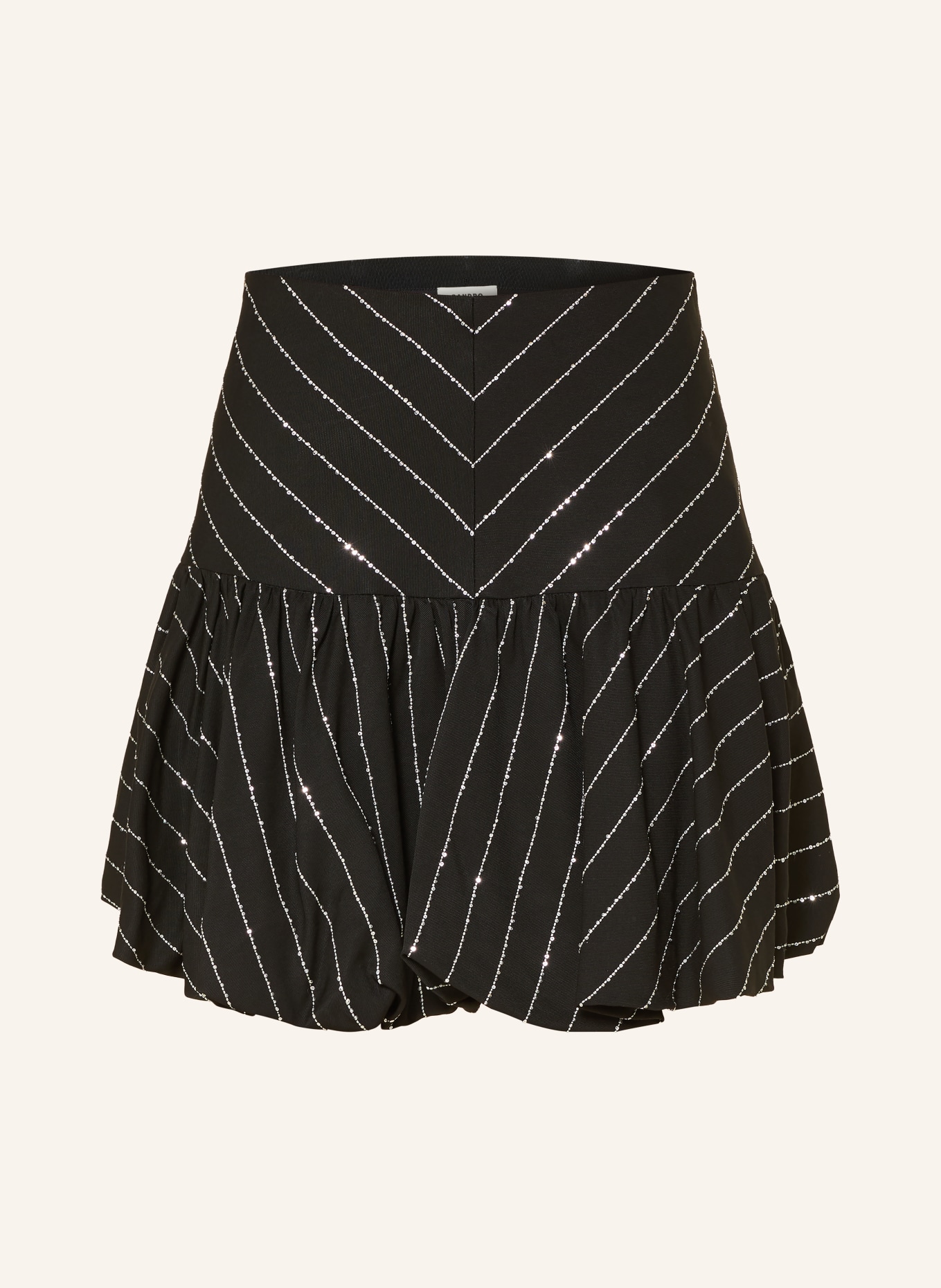 SANDRO Rock mit Schmucksteinen: SCHWARZ