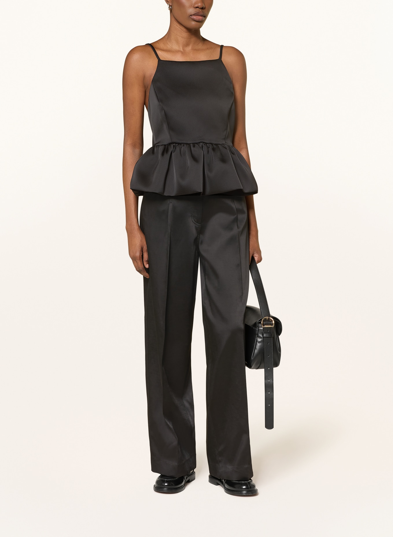 SANDRO Satynowa bluzka: CZARNY