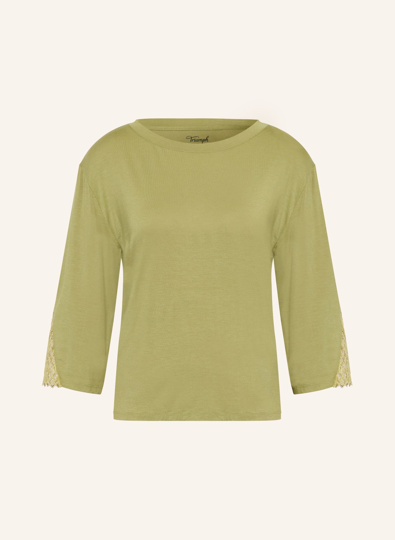 Triumph Schlafshirt AURA SPOTLIGHT mit 3/4-Arm: OLIV