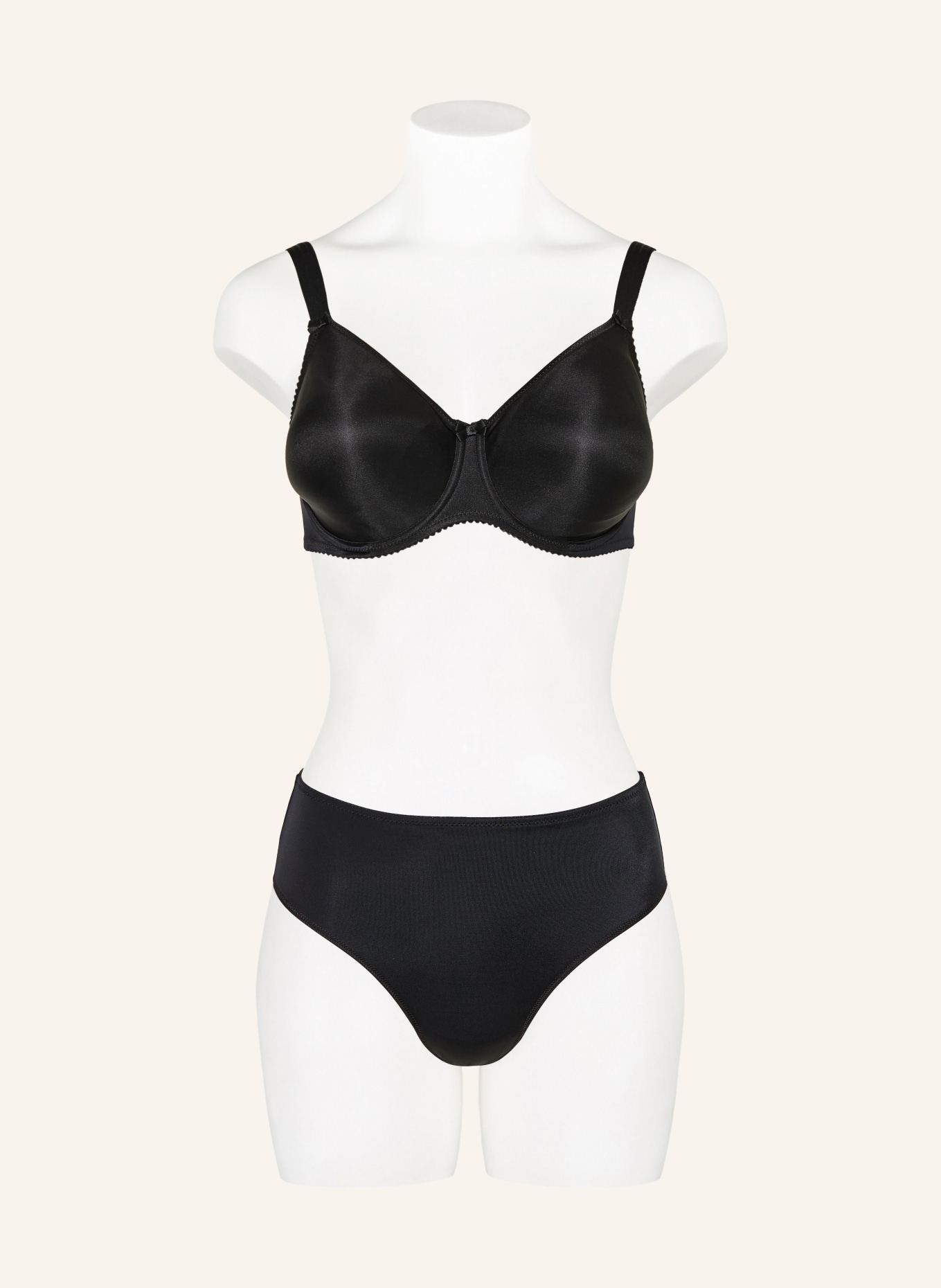 PrimaDonna Majtki z wysokim stanem SATIN: CZARNY