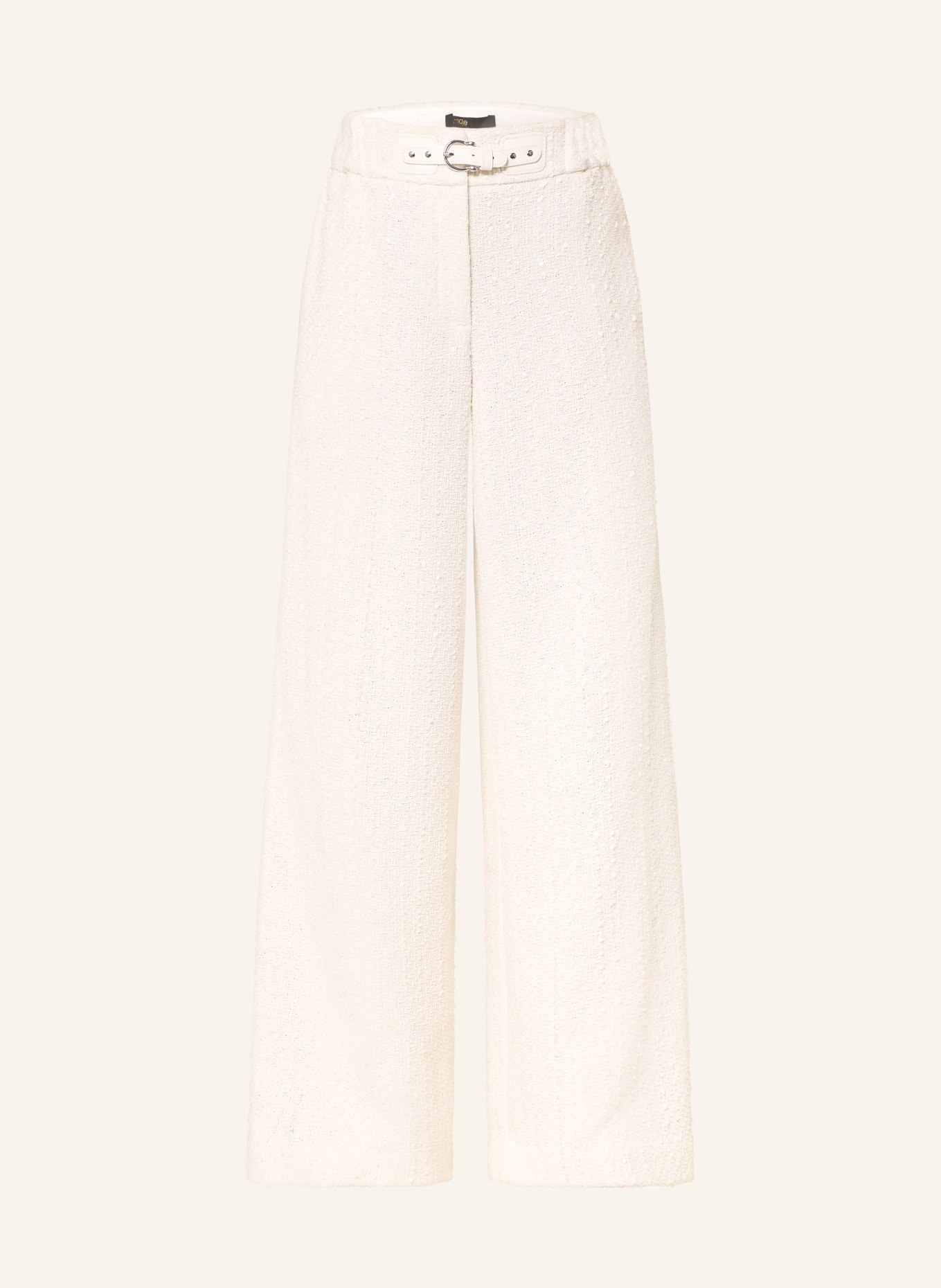 maje Spodnie z tweedu typu marlene: ECRU