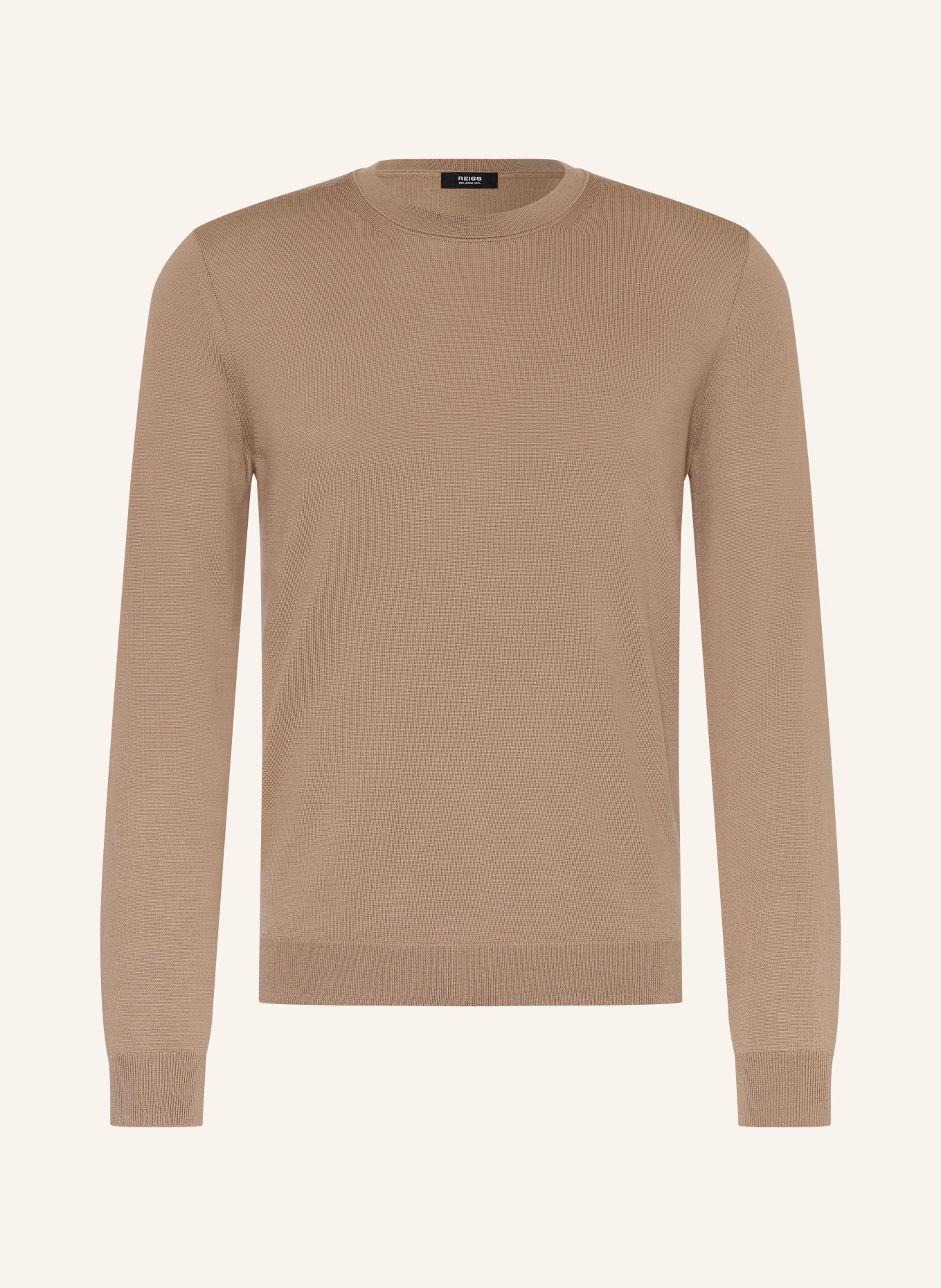 REISS Sweter WESSEX z wełny merynosowej: CAMELOWY