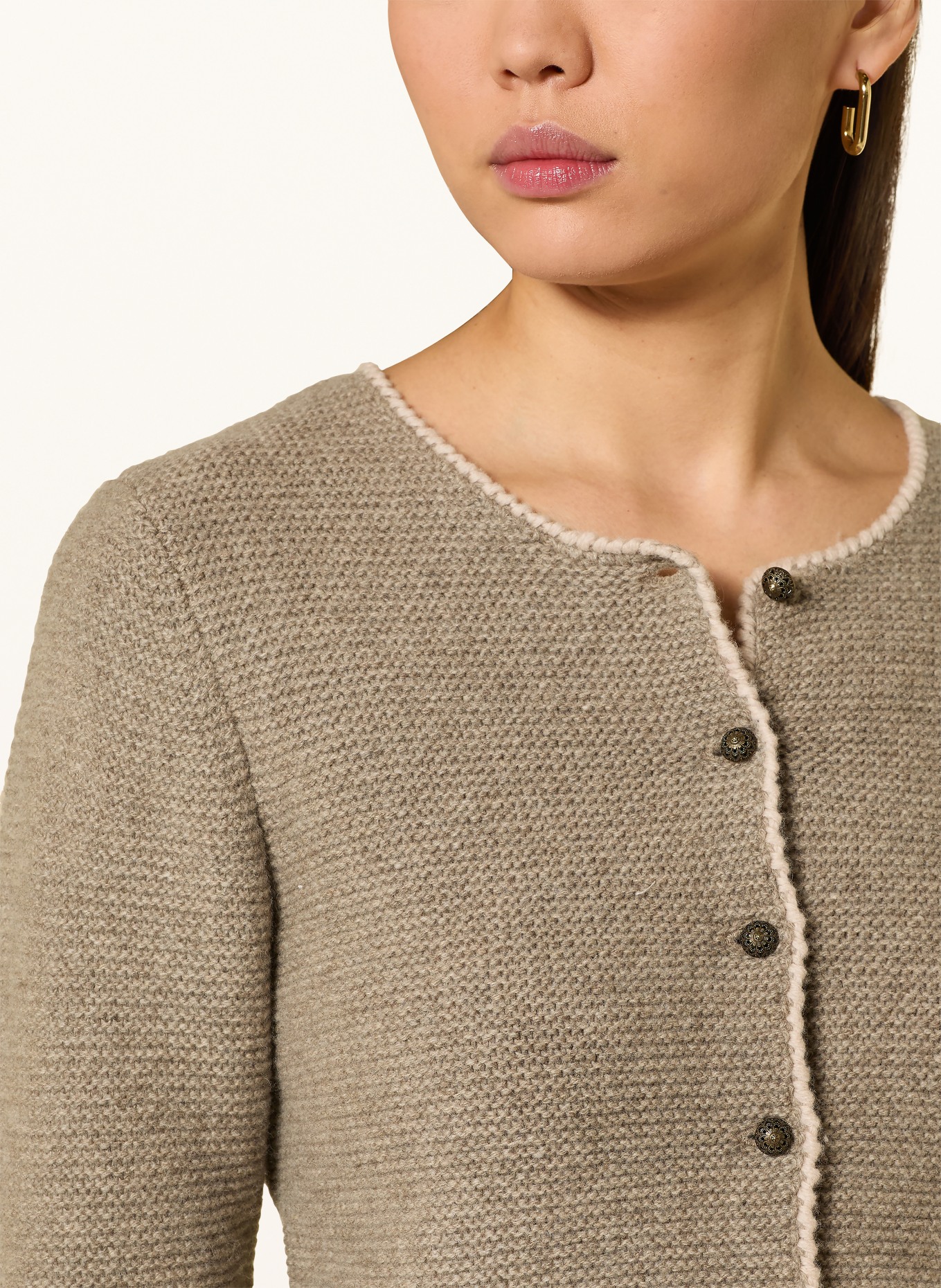 Johann & Johanna knitted jacket: TAUPE