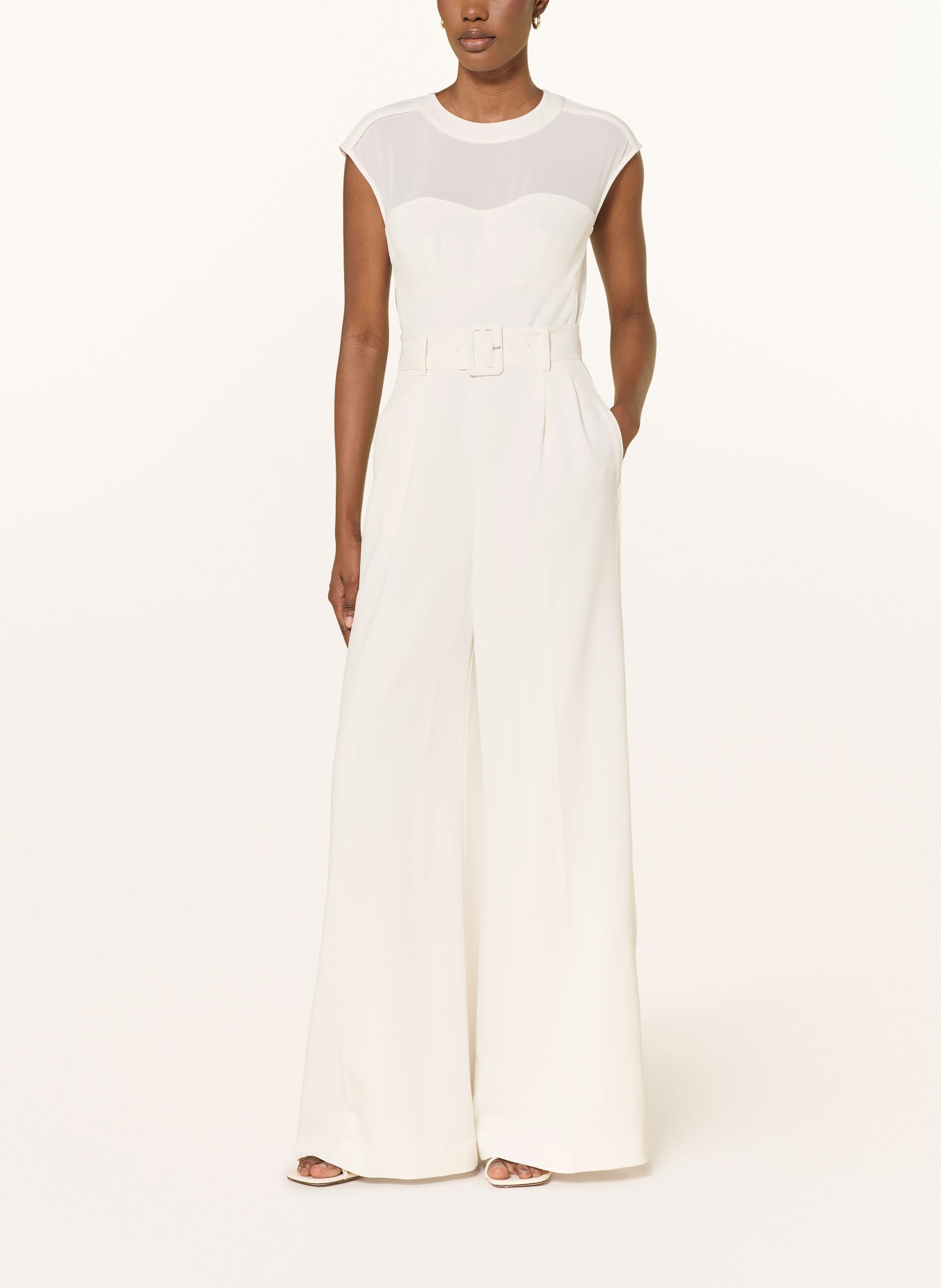 REISS ALBA jumpsuit: ECRU