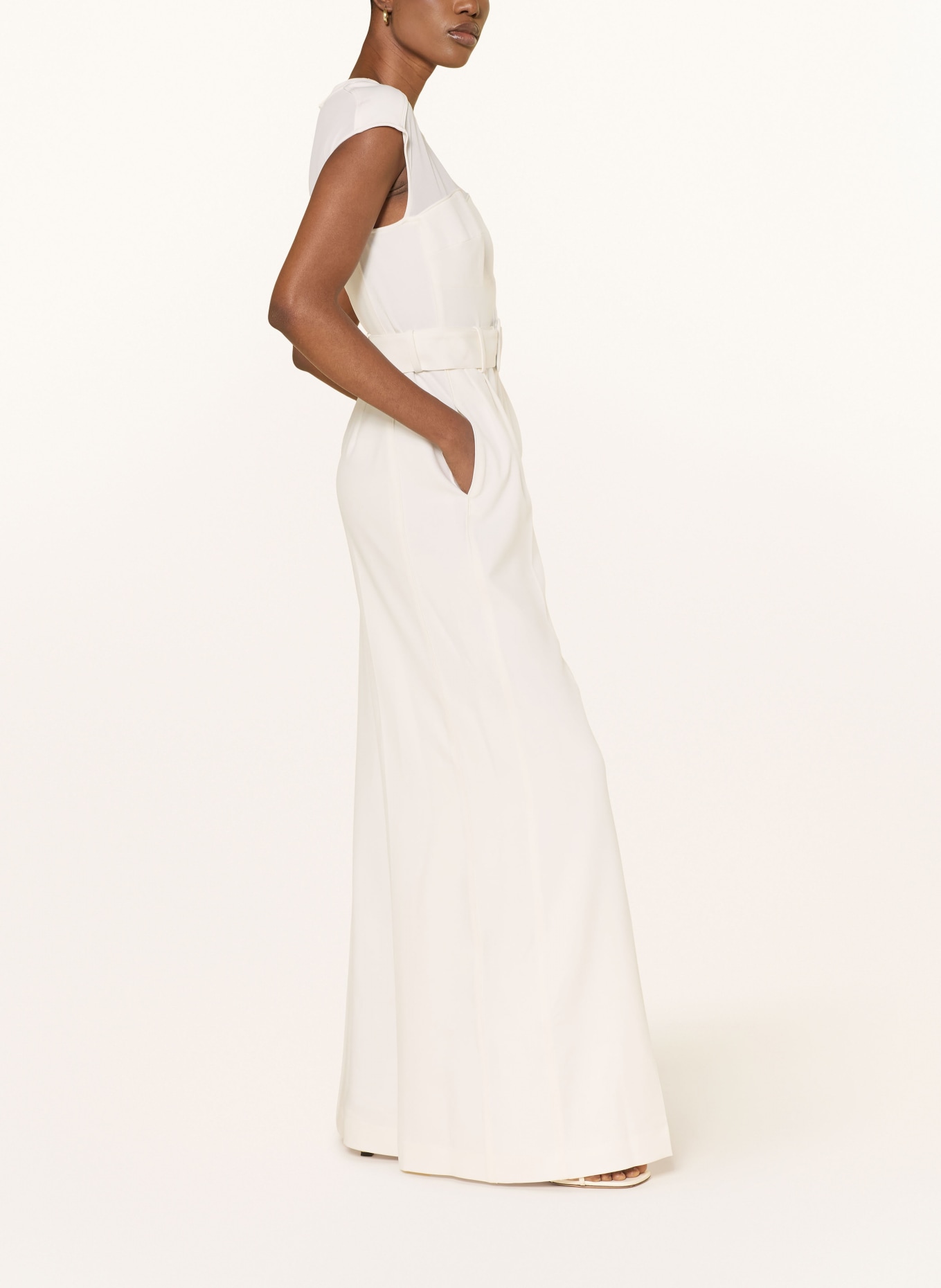 REISS ALBA jumpsuit: ECRU