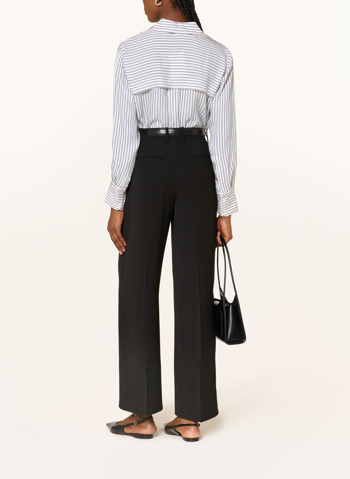 REISS Hemdbluse ANNIKA: WEISS / HELLBLAU / SCHWARZ