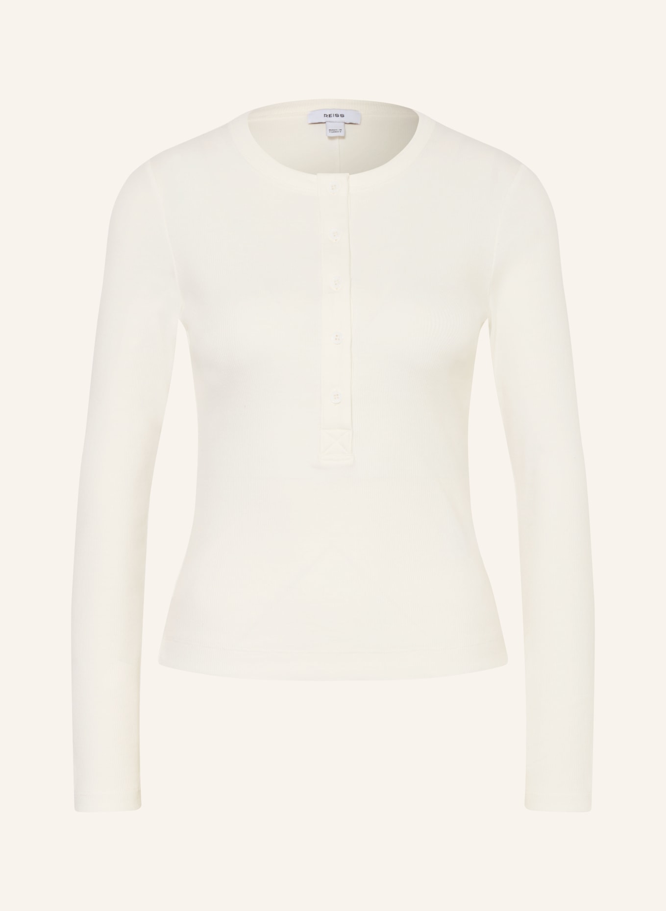 REISS Henley shirt RINA: WHITE
