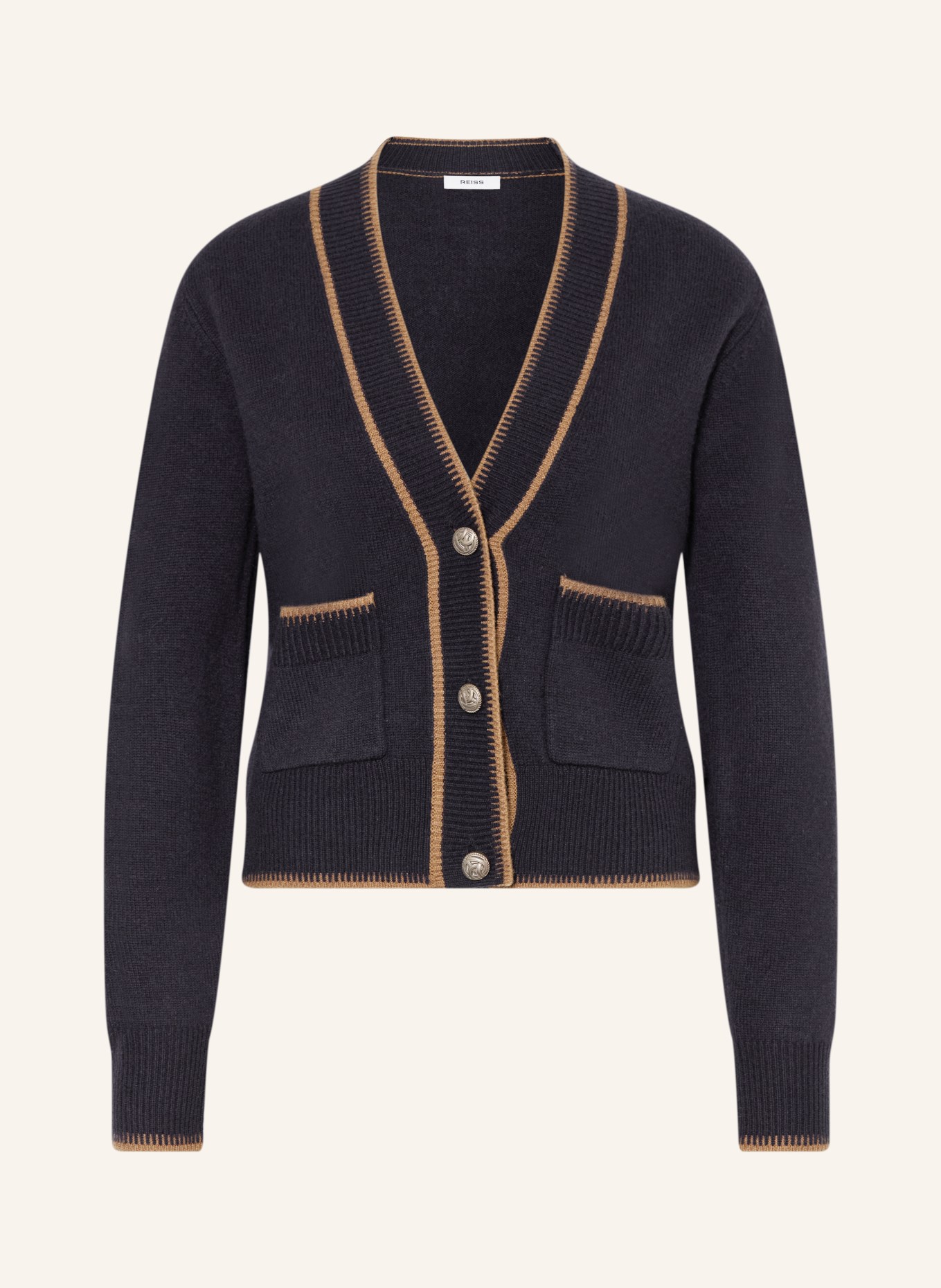 REISS Sweter LOUISA: GRANATOWY
