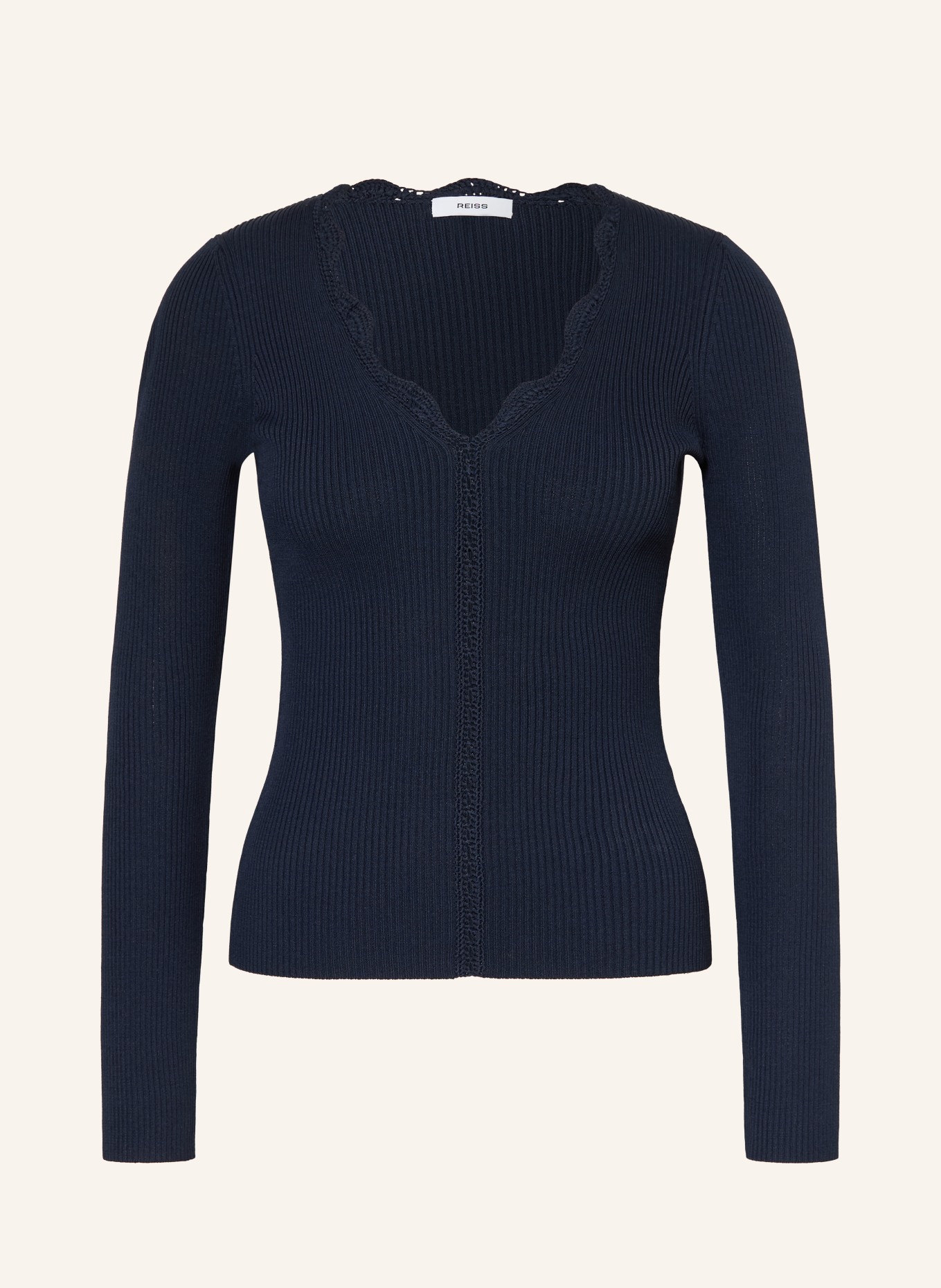 REISS LARA long-sleeved shirt: DARK BLUE