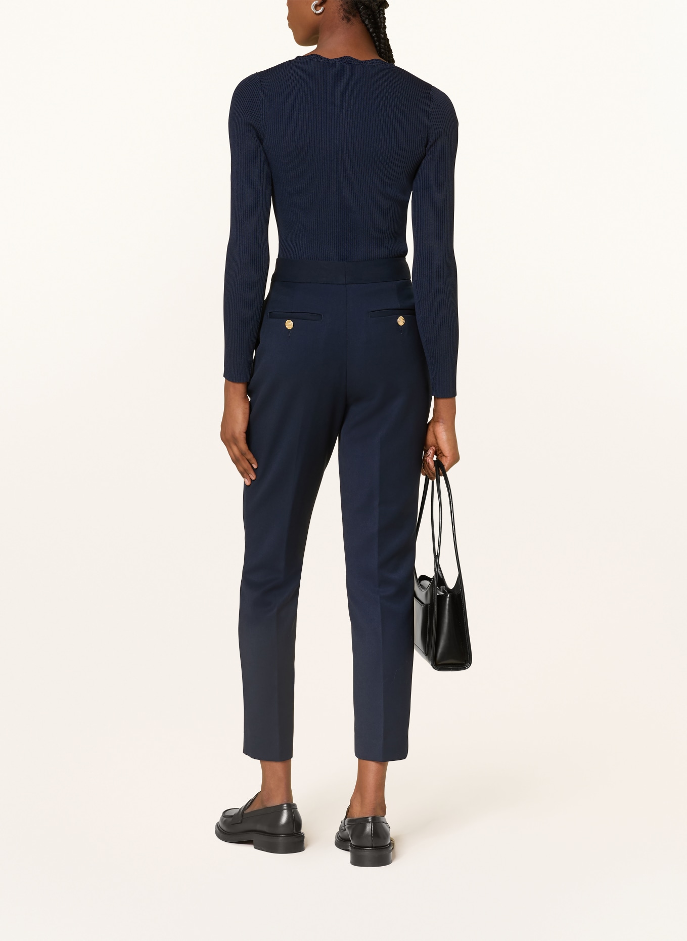 REISS LARA long-sleeved shirt: DARK BLUE