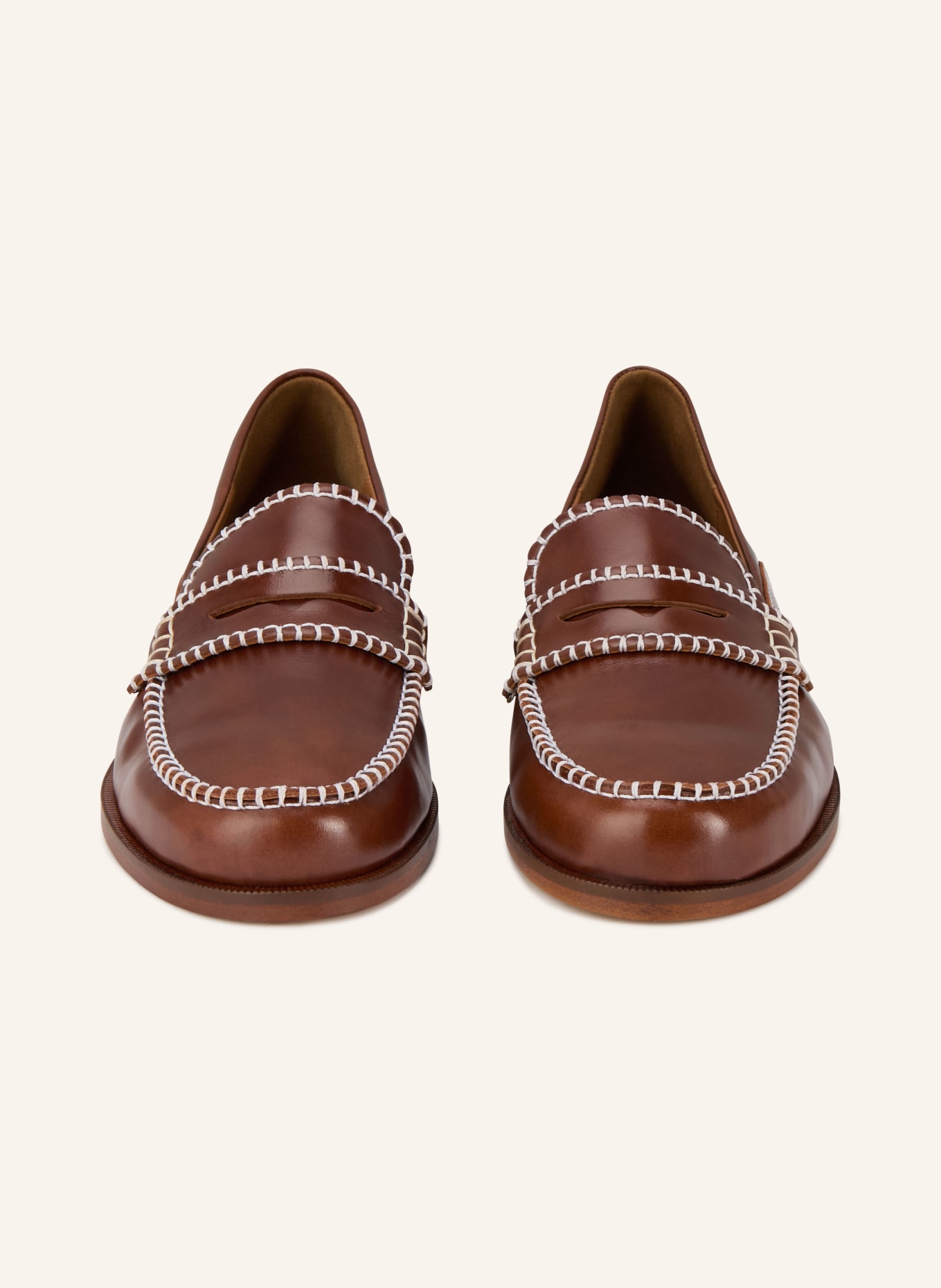 CLAUDIE PIERLOT Penny loafers: BRĄZOWY