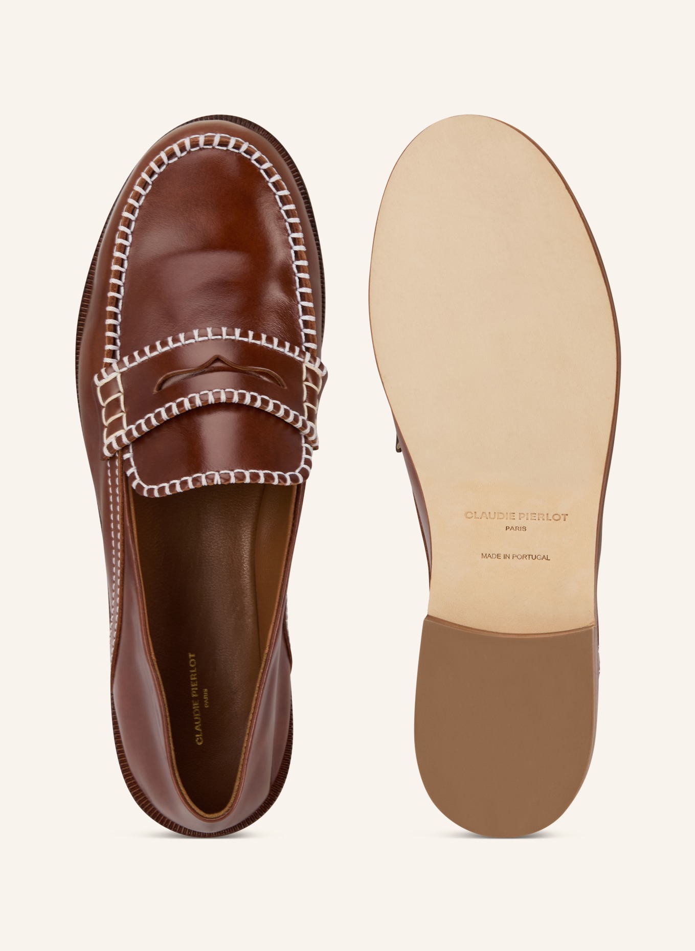 CLAUDIE PIERLOT Penny loafers: BRĄZOWY